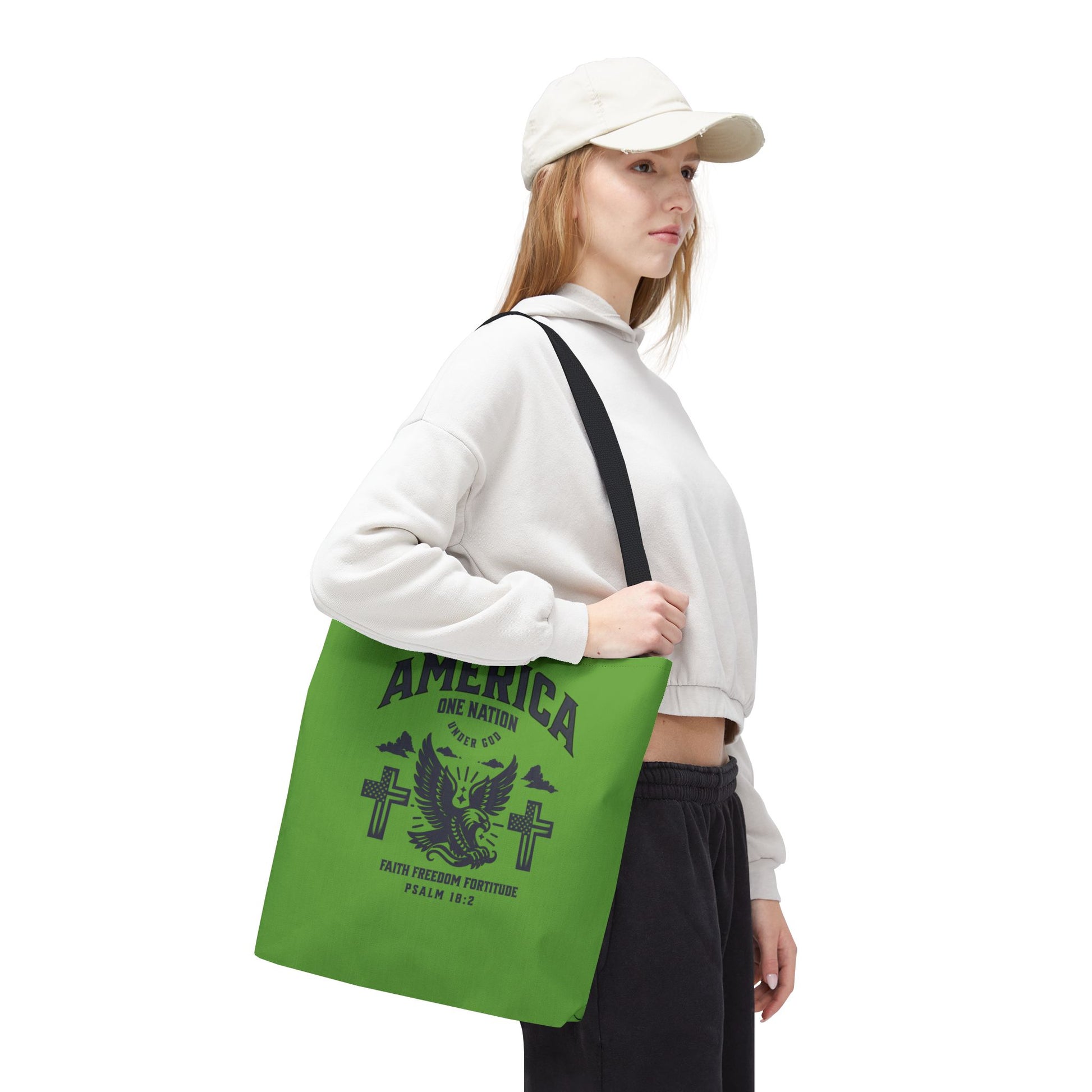 ⭐ America Faith Tote Bag – Bold Patriotic & Faith Statement
