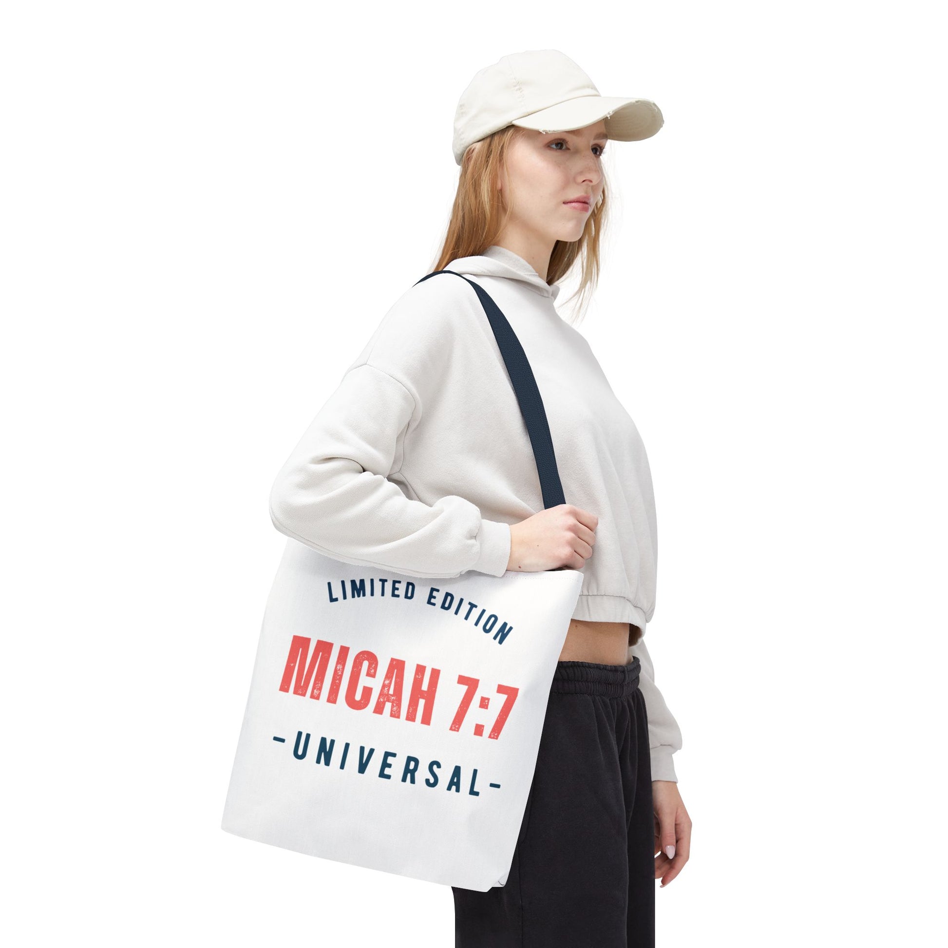Limited Edition Inspirational Tote Bag - Micah 7:1, Motivational Carryall, Christian Gift, Everyday Tote, Reusable Shopping Bag