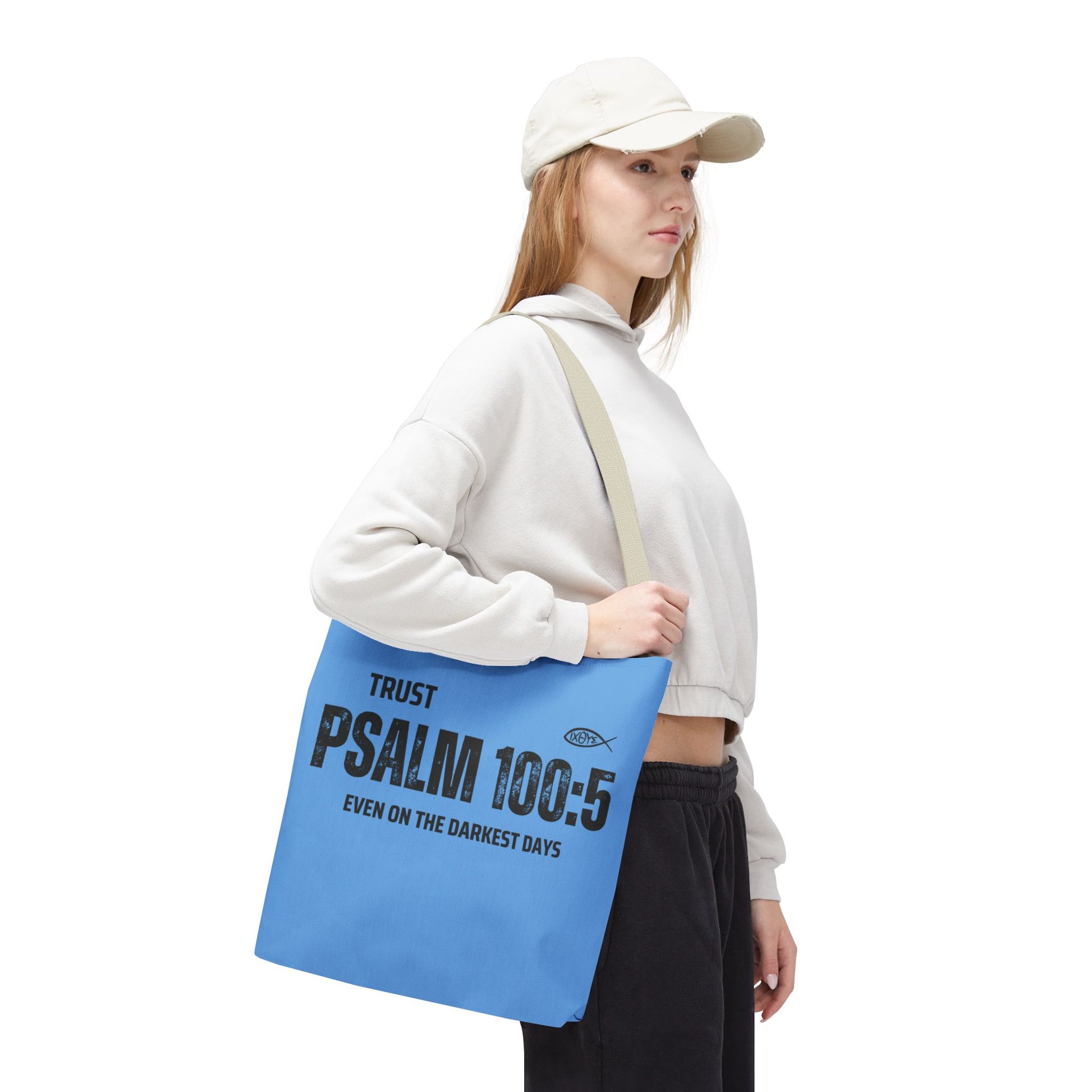 Inspirational Tote Bag - Trust Psalm 100:5, Faithful Christian Gift, Encouragement Accessory, Sustainable Shopping Bag, Inspirational [...]