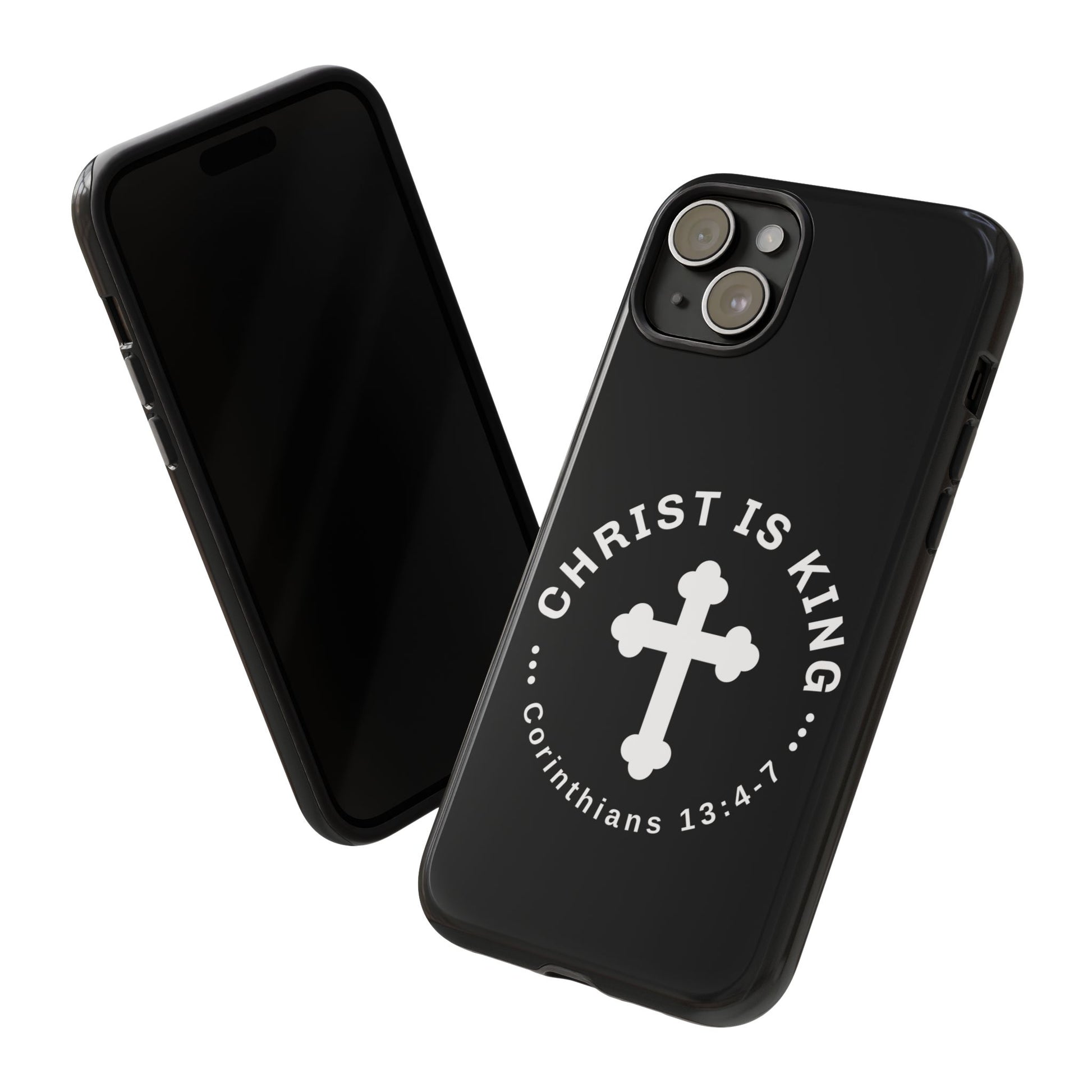 ⭐ Christ is King Phone Case – Tough Cases, Christian Gift, Bible Verse Merchandise, Cross Design, Faith Accessories