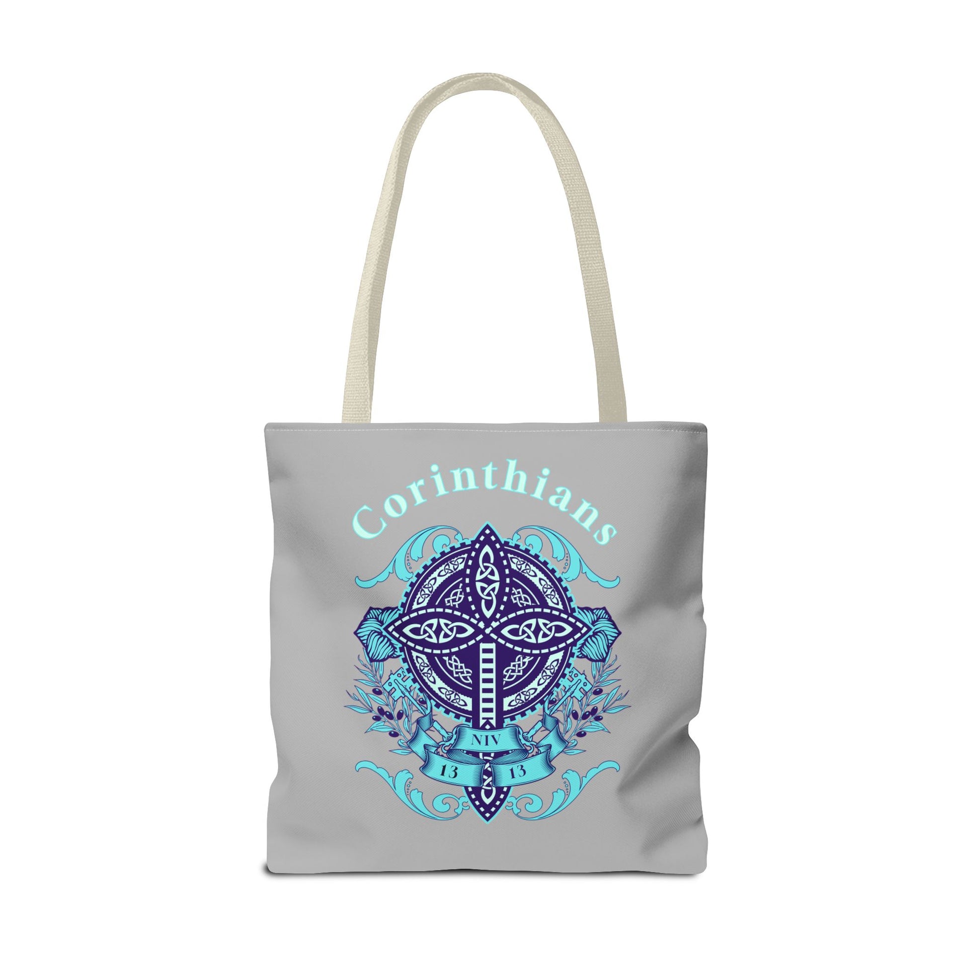 ⭐ Corinthians Cross Tote Bag – Celtic Faith-Inspired Carryall