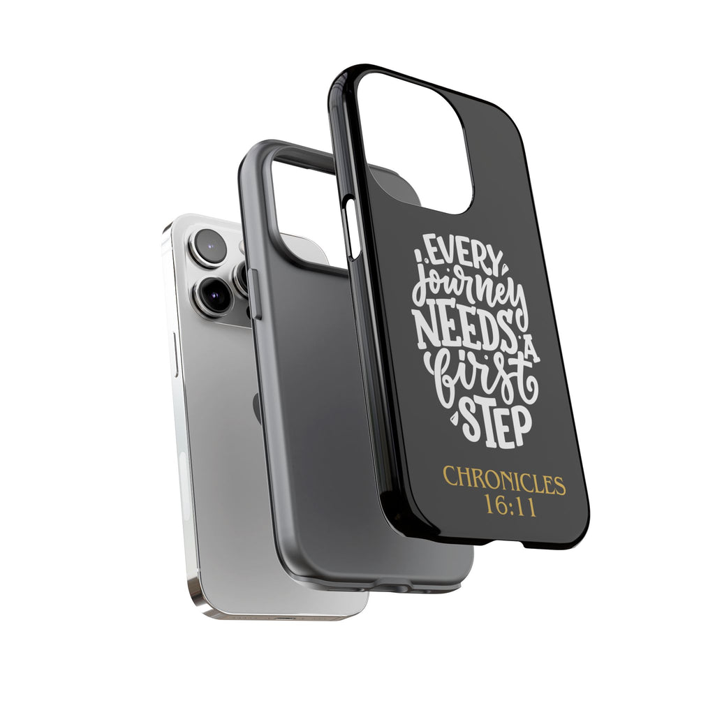 ⭐ Every Journey Needs a First Step 1 Chronicles 16:11 Phone Case