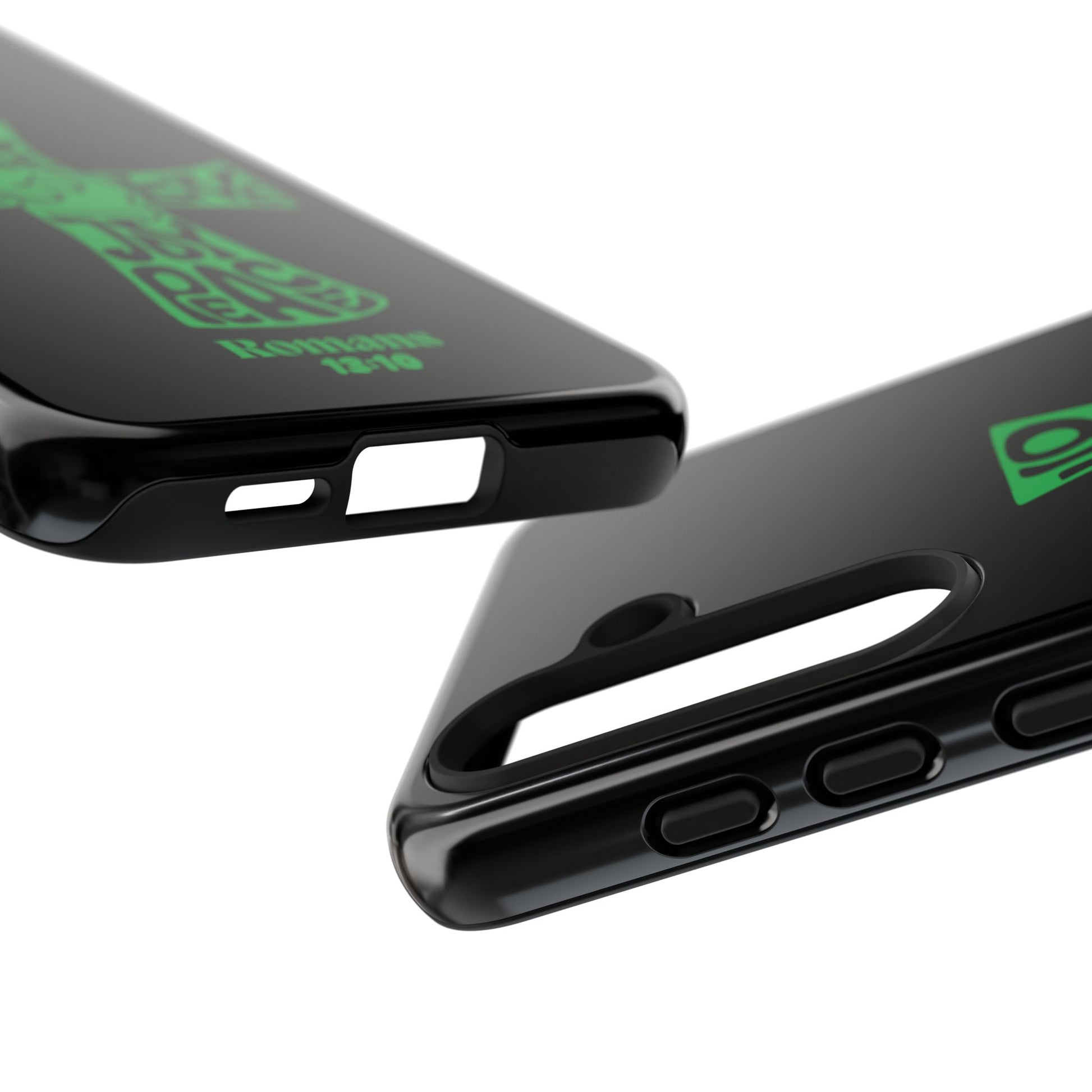 ⭐ Green Cross Design Phone Case – Faith & Renewal
