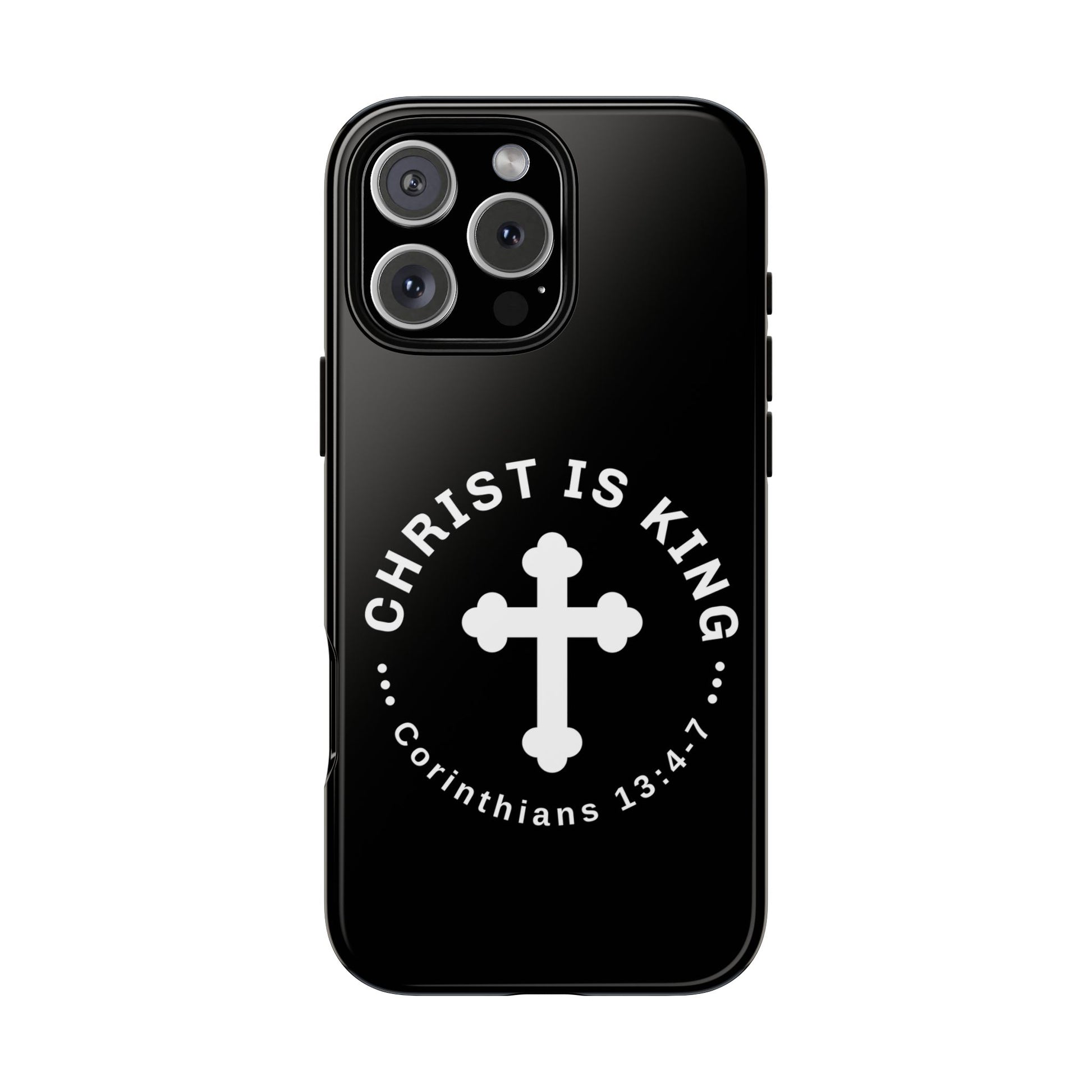 ⭐ Christ is King Phone Case – Tough Cases, Christian Gift, Bible Verse Merchandise, Cross Design, Faith Accessories