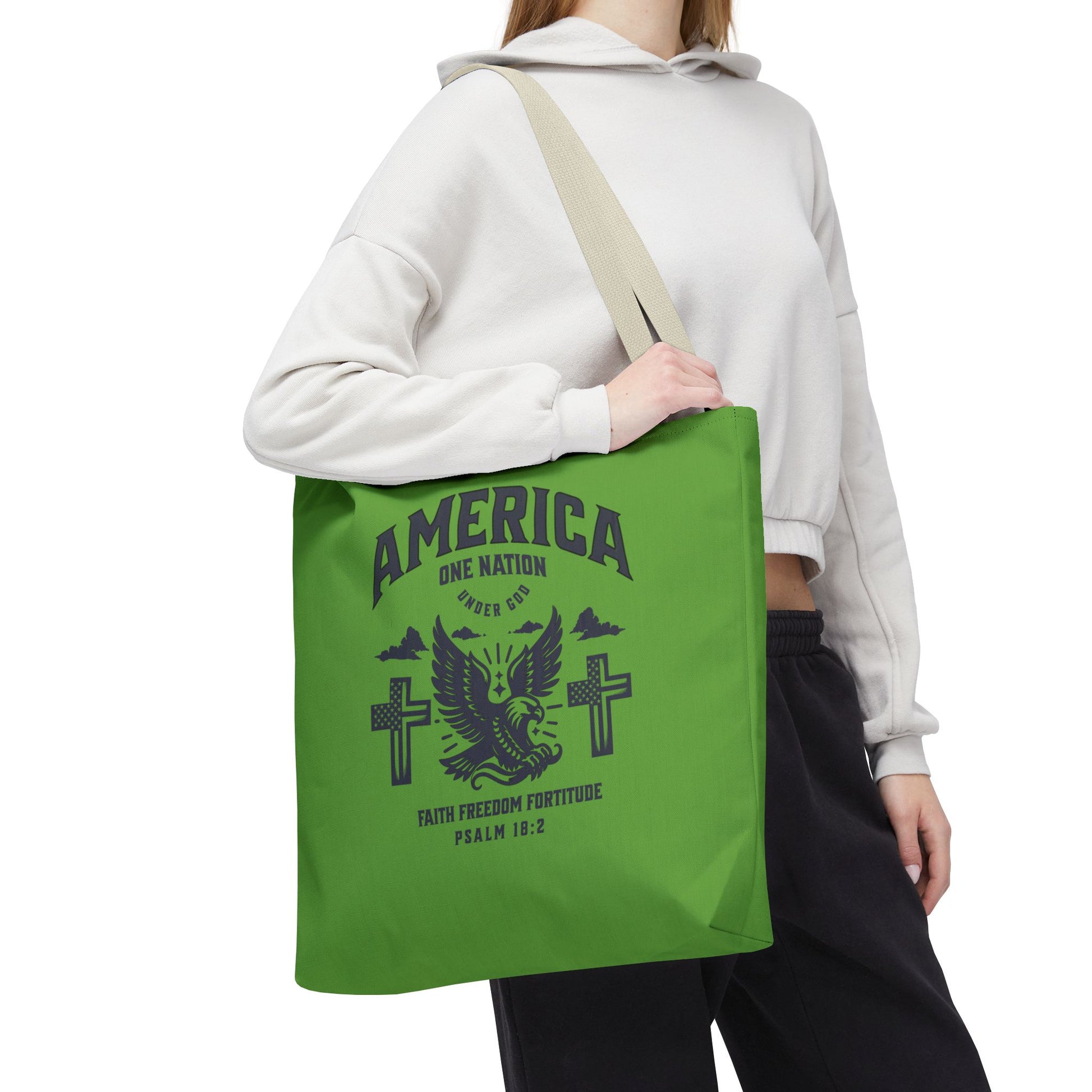 ⭐ America Faith Tote Bag – Bold Patriotic & Faith Statement