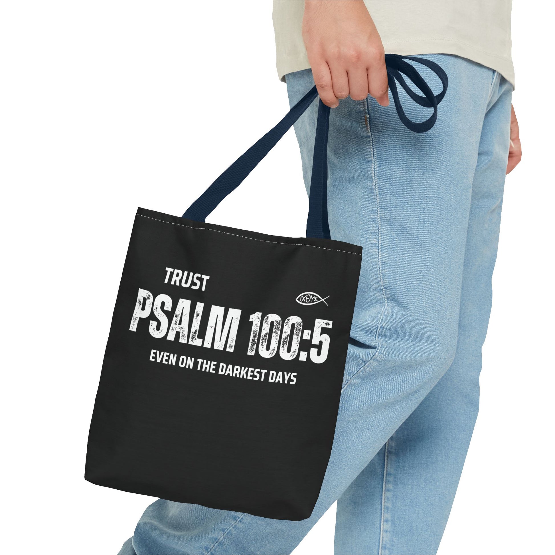 Trust Psalm 100:5 Inspirational Tote Bag, Motivational Shopping Bag, Faith-Based Gift, Christian Bag, Everyday Use Tote