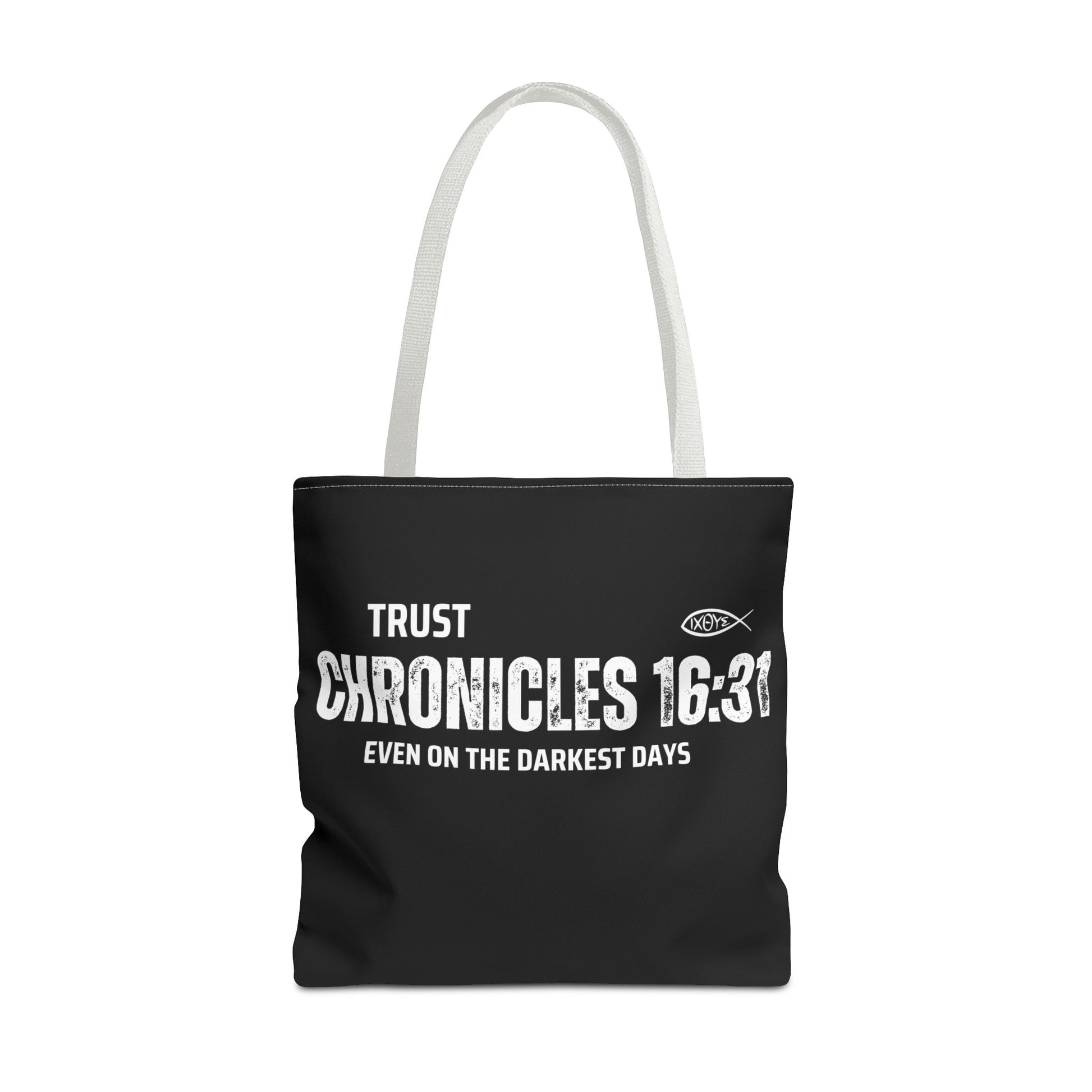 Inspirational Tote Bag - Trust Chronicles 16:31, Faith-themed Gift, Bible Verse Tote, Motivational Shopping Bag, Christian Message Accessory