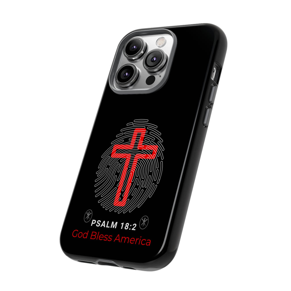 Christian Phone Case with Cross Design, Tough Case for Protection, Gifts for Faith, Bible Verse, God Bless America