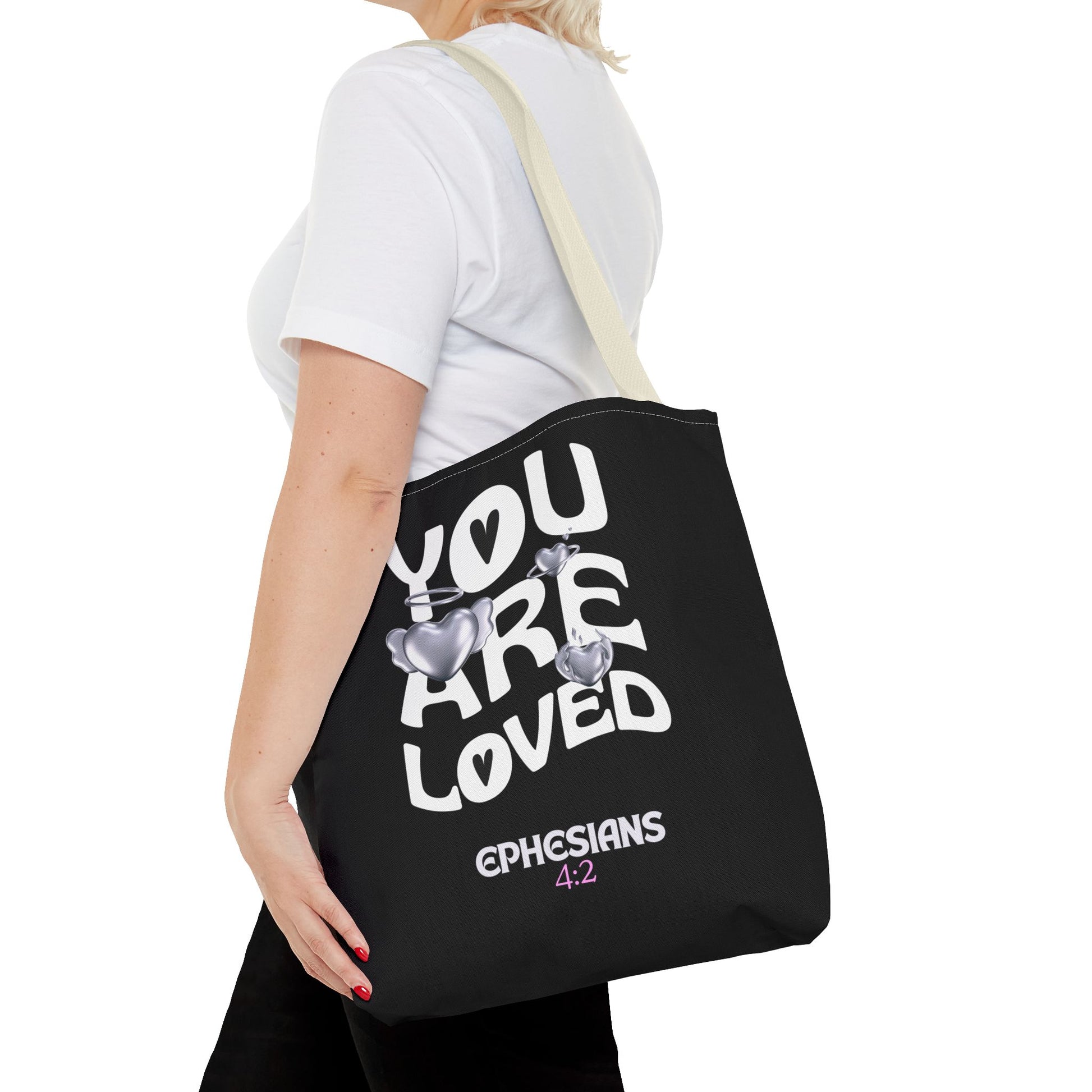 ⭐ "You Are Loved" Tote Bag – Ephesians 4:2