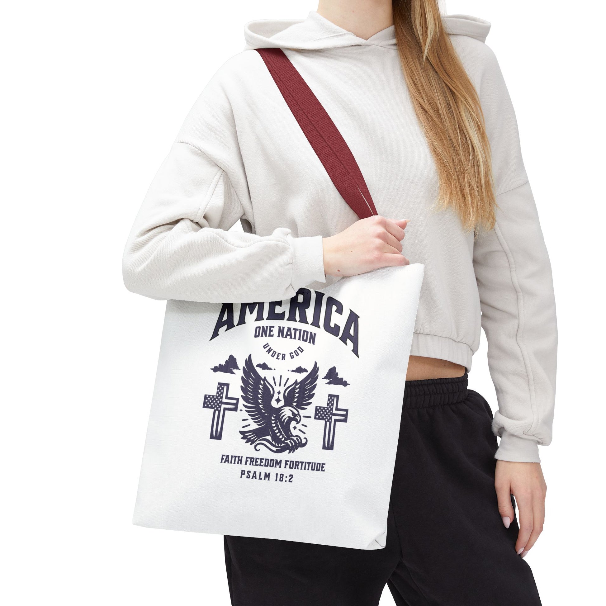 ⭐ America Faith Tote Bag – Bold Patriotic & Faith Statement