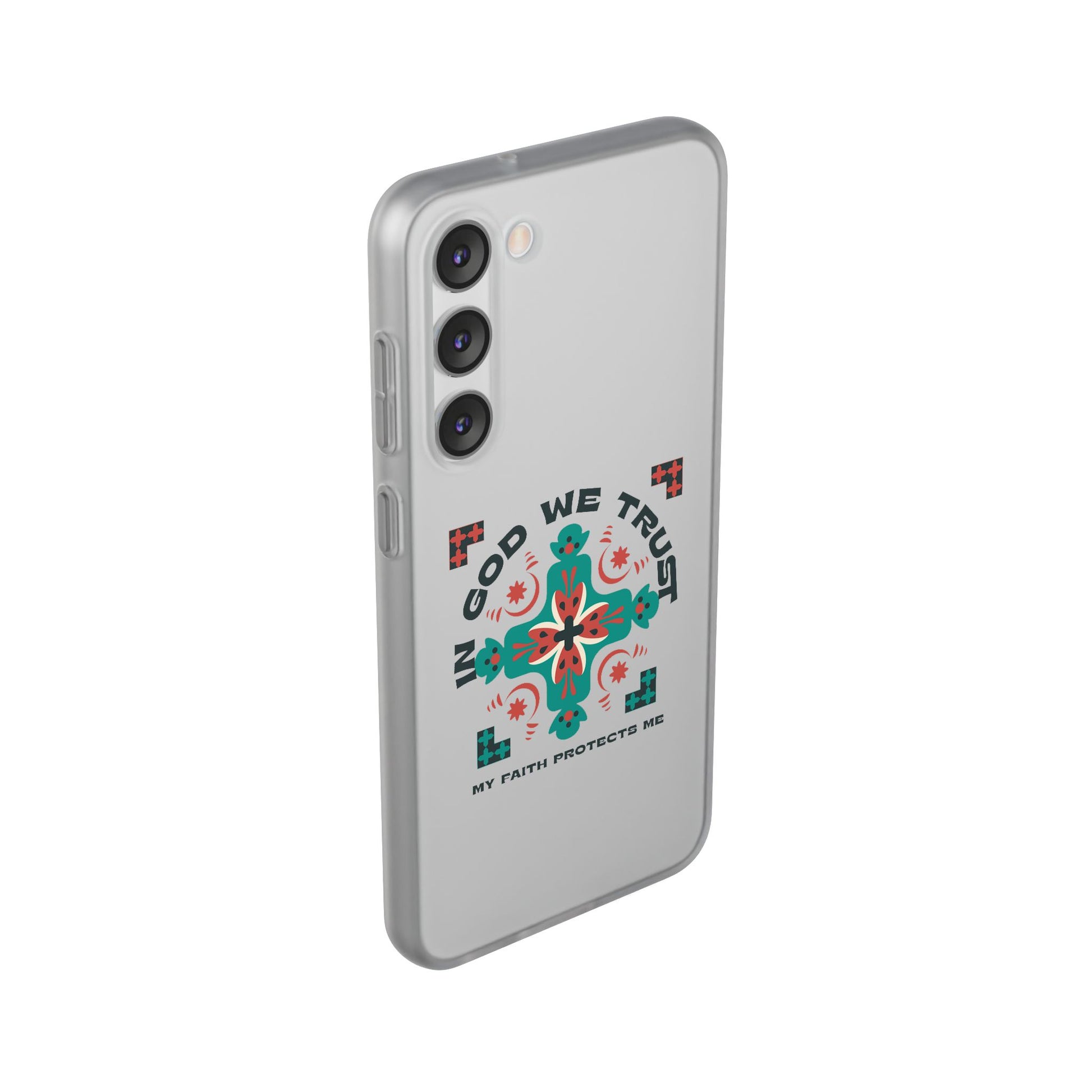 ⭐ In God We Trust Phone Case – Scripture Cross Design