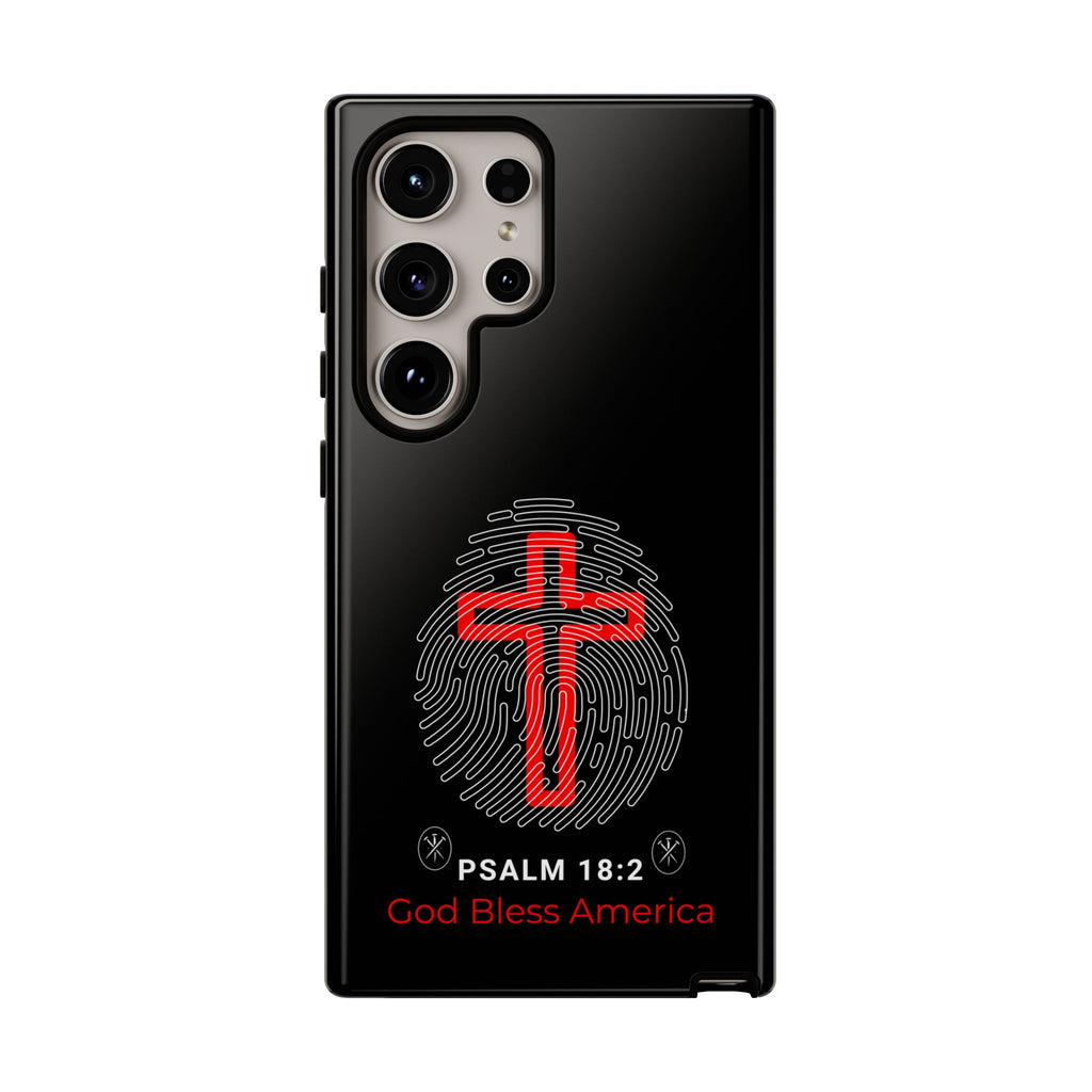 Christian Phone Case with Cross Design, Tough Case for Protection, Gifts for Faith, Bible Verse, God Bless America