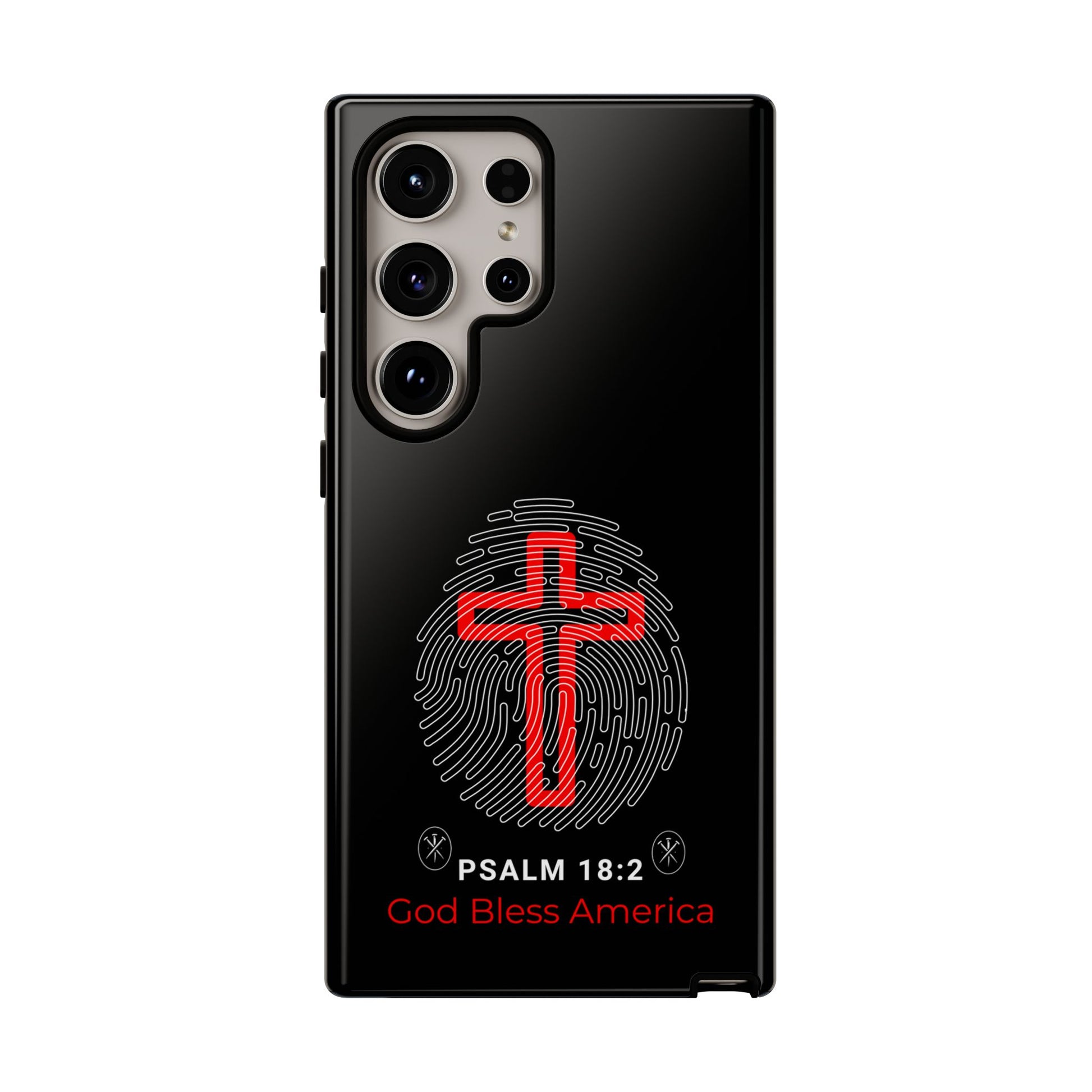 Christian Phone Case with Cross Design, Tough Case for Protection, Gifts for Faith, Bible Verse, God Bless America