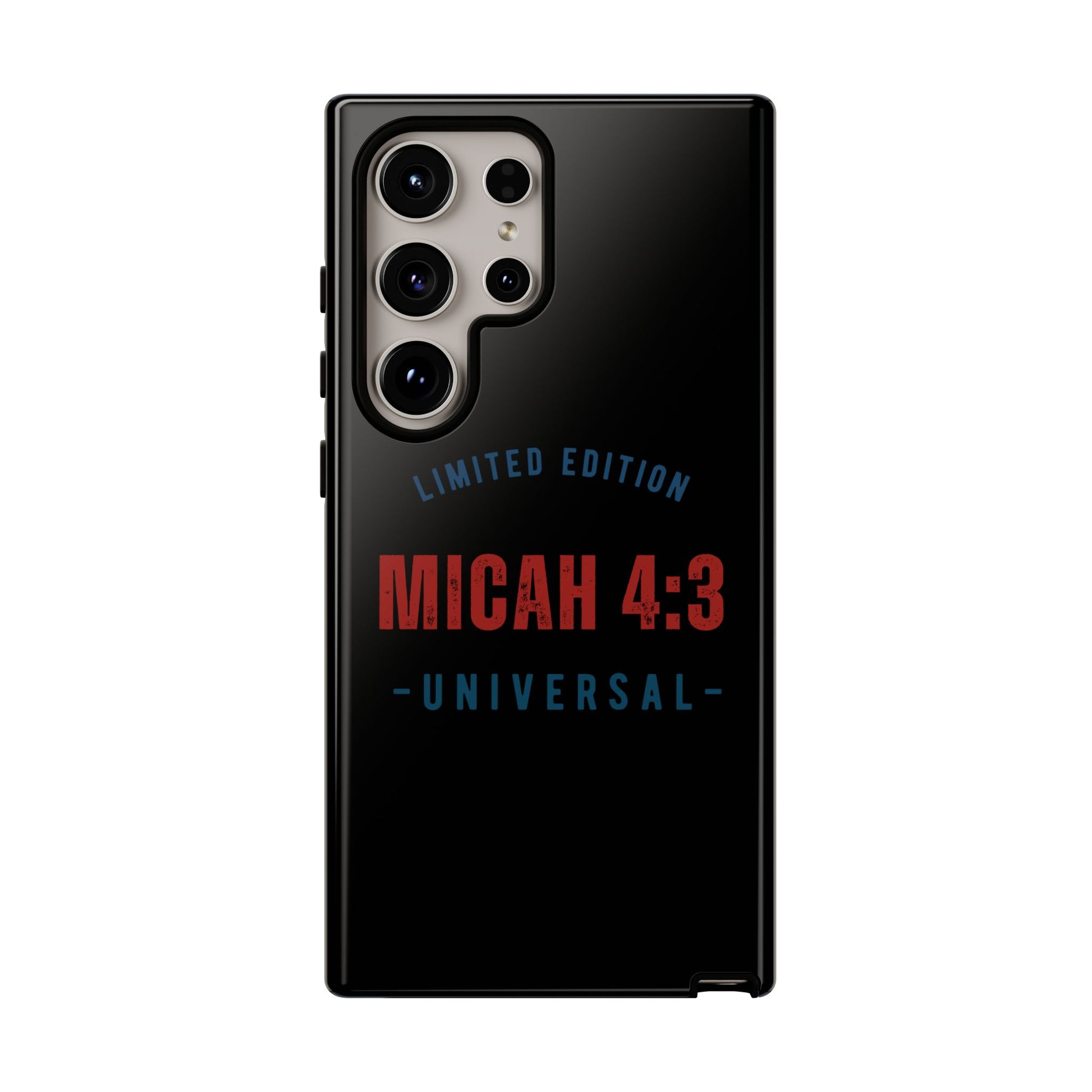 ⭐ Limited Edition Tough Phone Case, Inspirational Phone Cover, Micah 4:3 Design, Christian Gifts, Unique Cell Phone Accessory