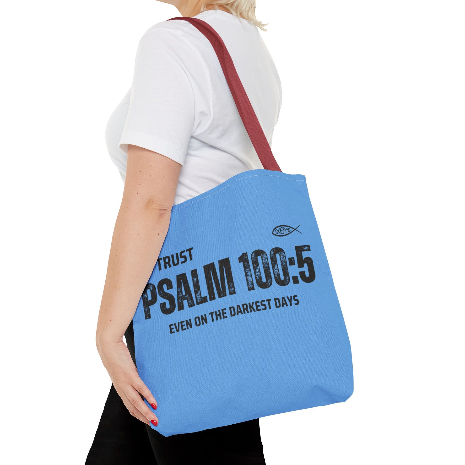 Inspirational Tote Bag - Trust Psalm 100:5, Faithful Christian Gift, Encouragement Accessory, Sustainable Shopping Bag, Inspirational [...]