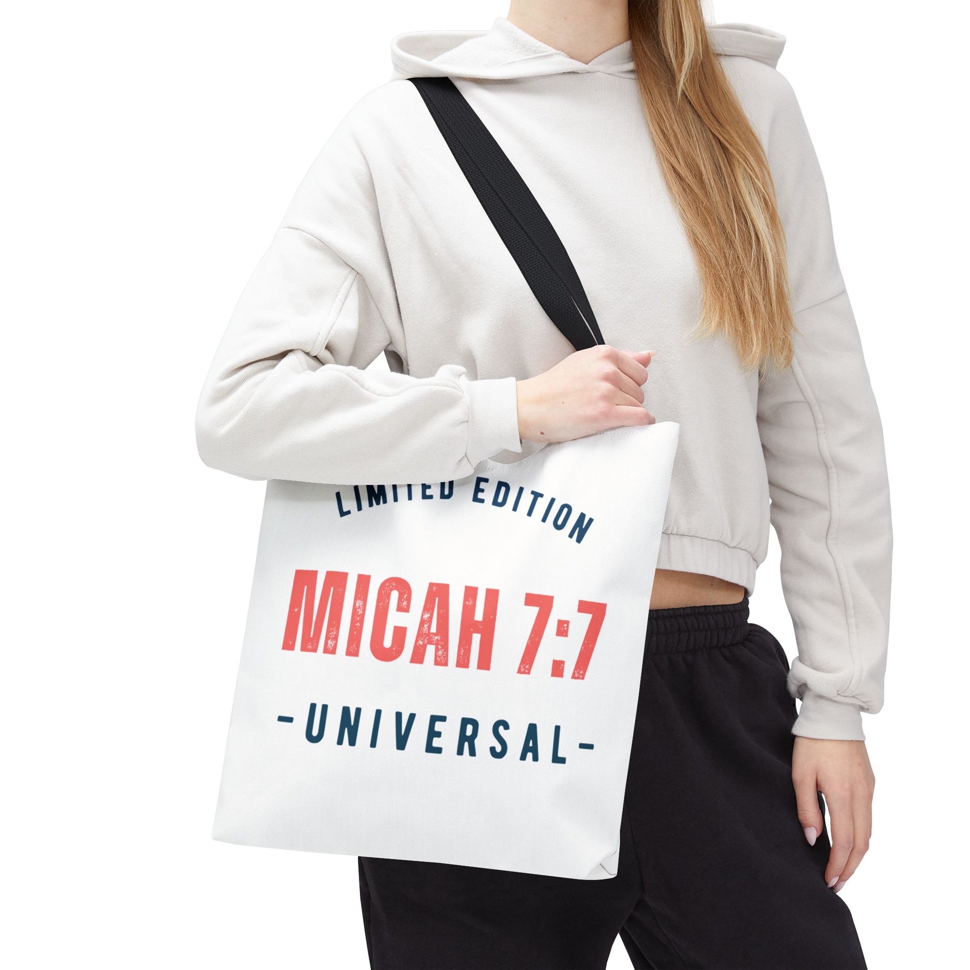 Limited Edition Inspirational Tote Bag - Micah 7:1, Motivational Carryall, Christian Gift, Everyday Tote, Reusable Shopping Bag
