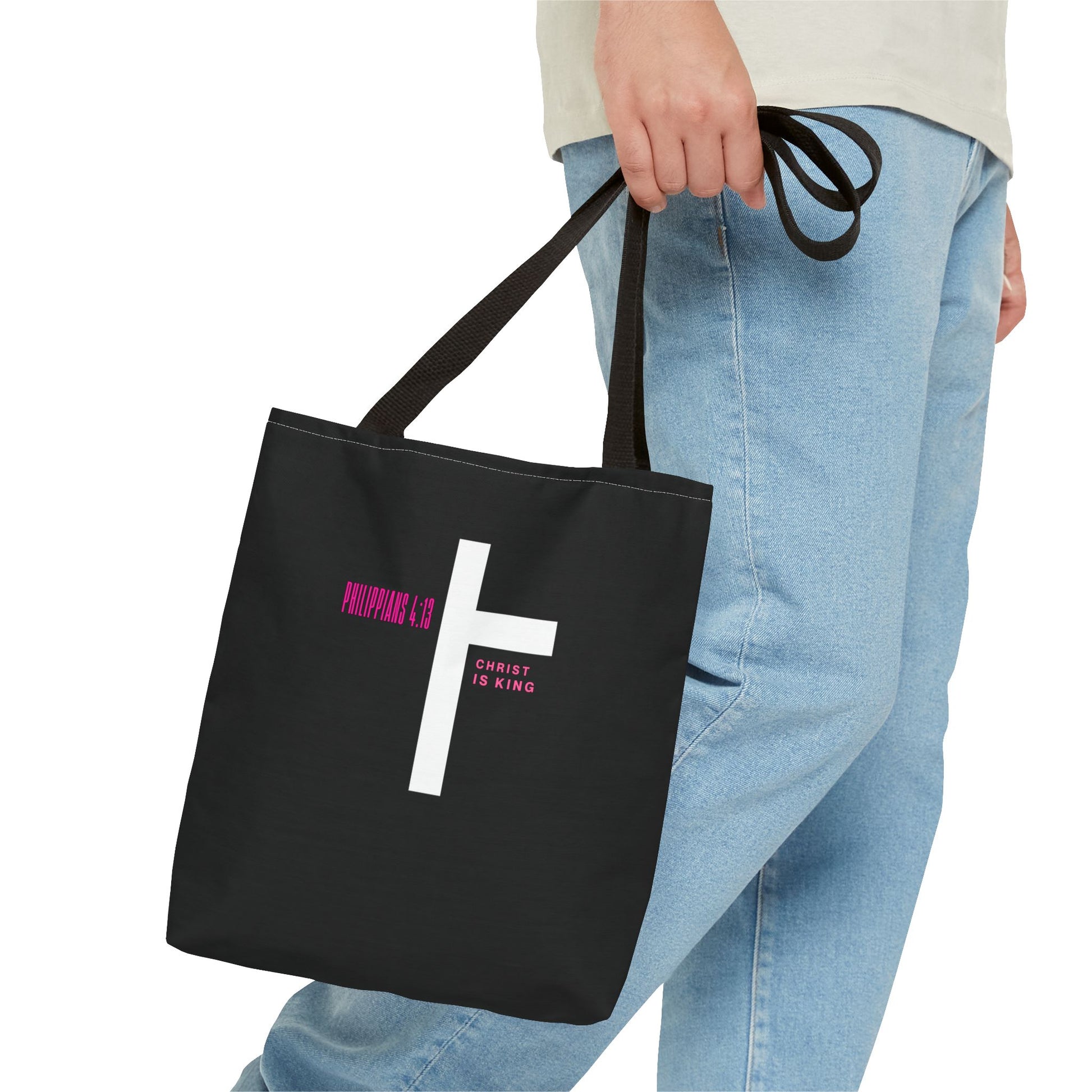 ⭐ Philippians 4:13 Tote Bag – Faith & Strength Statement Bag