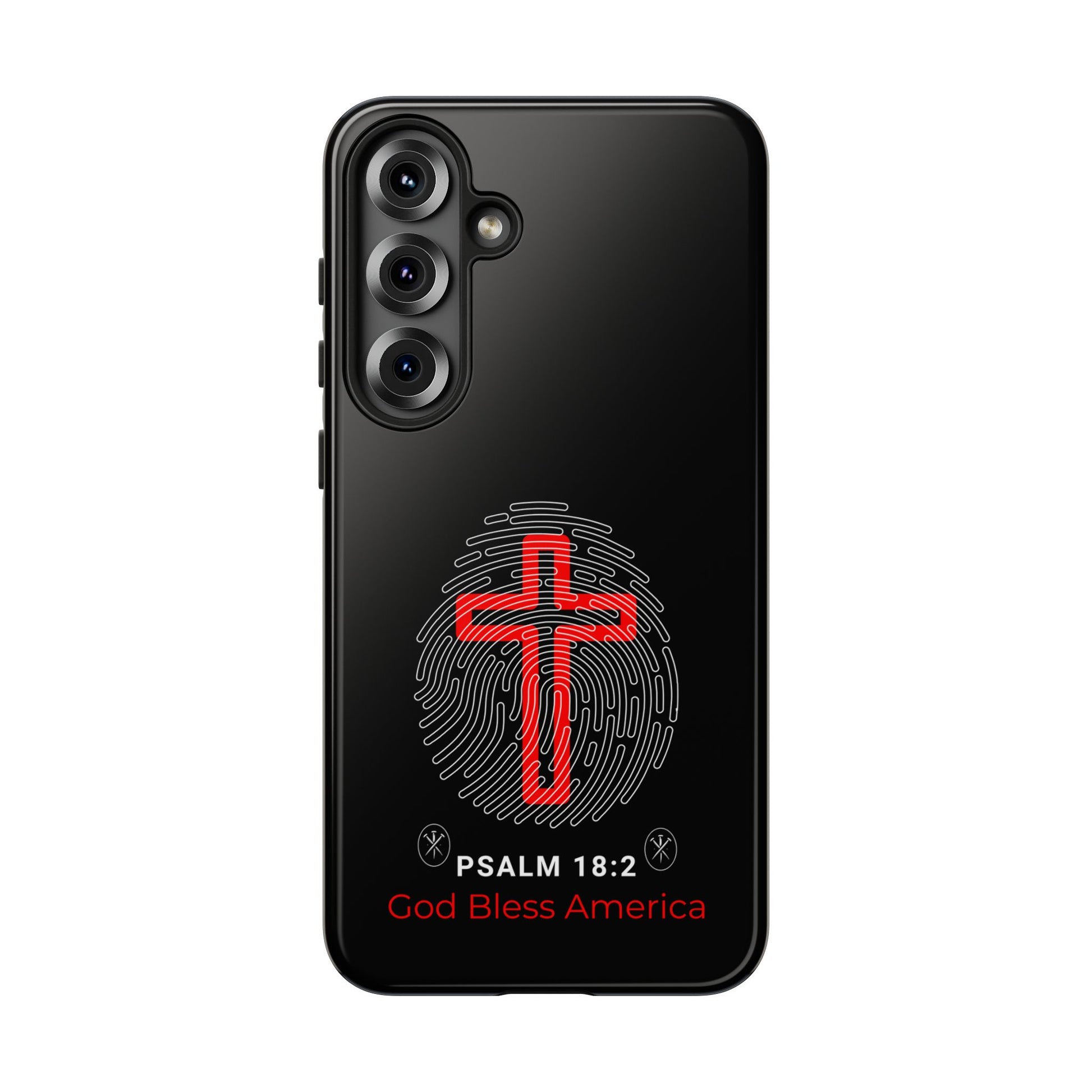 Christian Phone Case with Cross Design, Tough Case for Protection, Gifts for Faith, Bible Verse, God Bless America