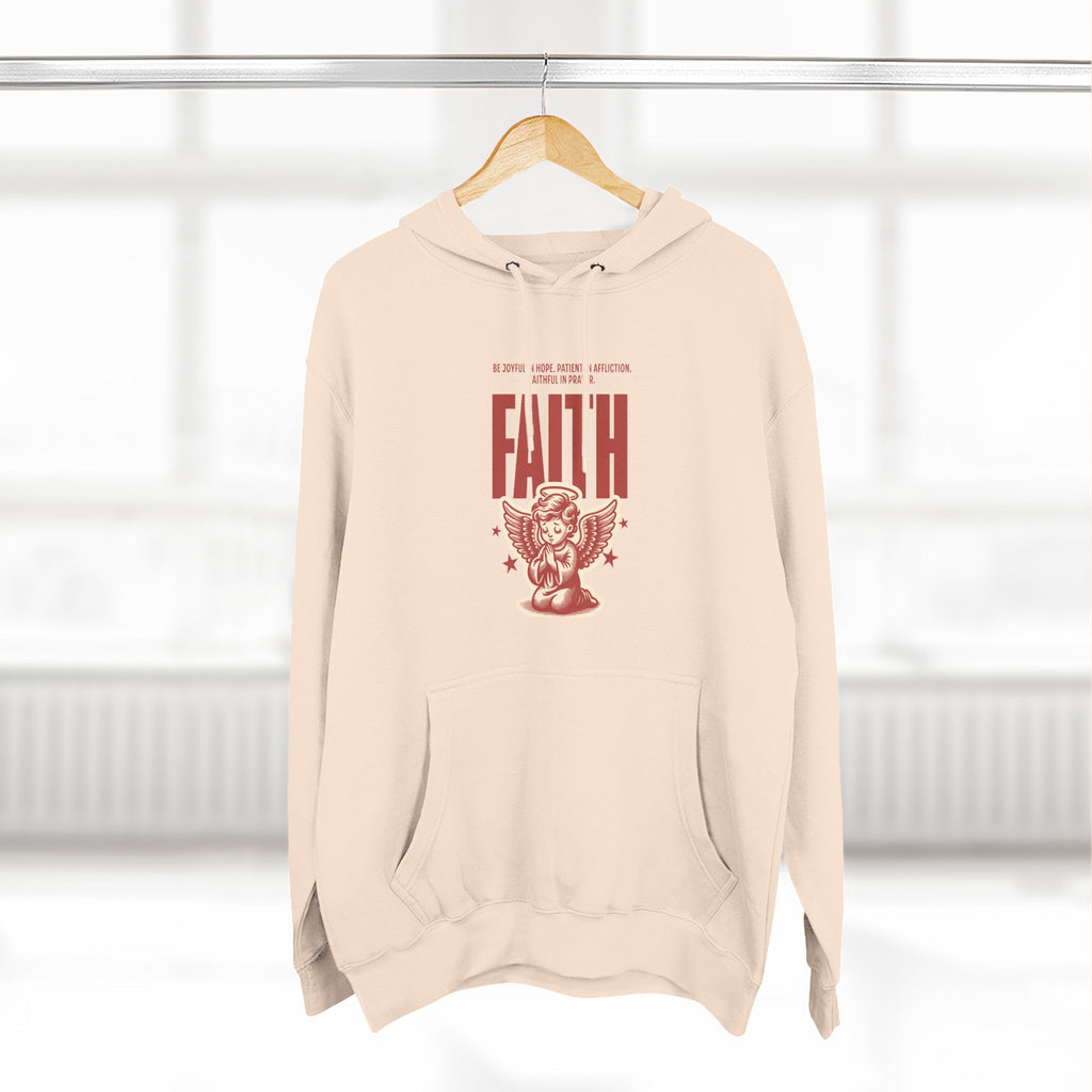 Faith-Inspired Three-Panel Fleece Hoodie, Cozy Spiritual Apparel, Perfect Gift for Friends, Casualwear for Everyday
