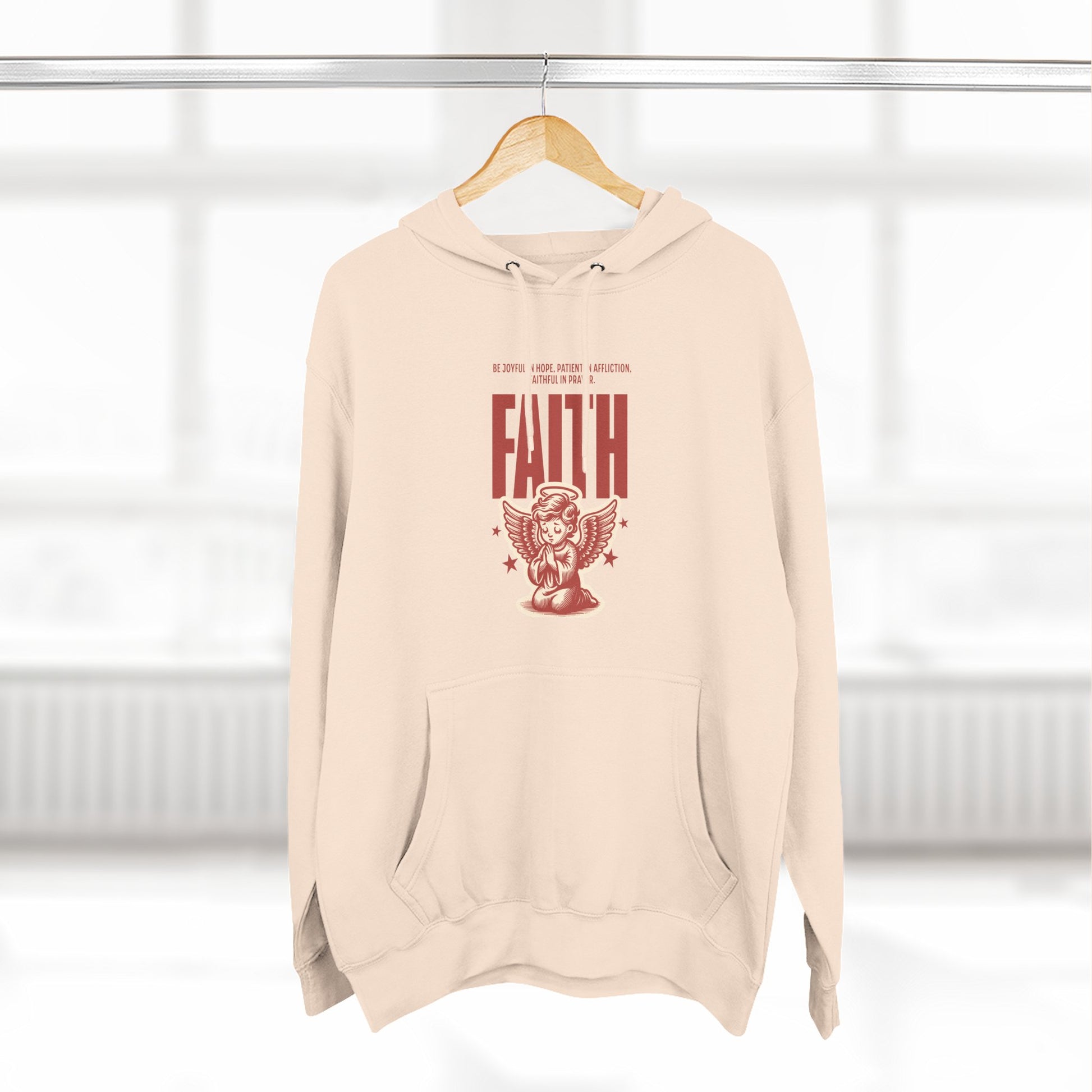 Faith-Inspired Three-Panel Fleece Hoodie, Cozy Spiritual Apparel, Perfect Gift for Friends, Casualwear for Everyday