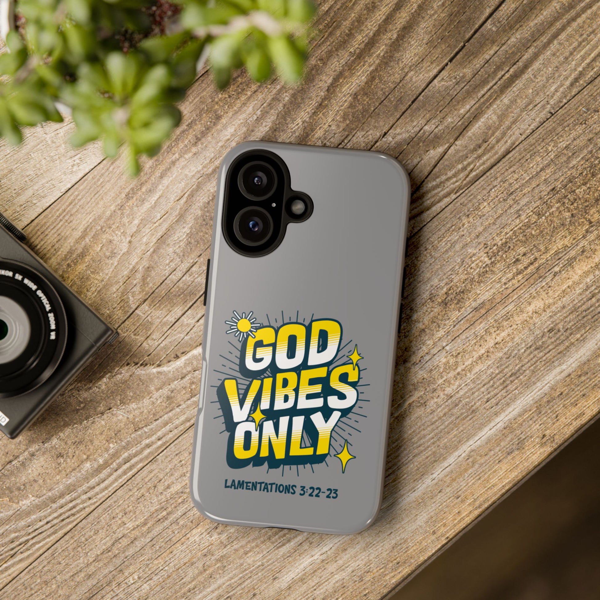 God Vibes Only Phone Case - Inspirational Tough Case, Positive Message Cover, Gift for Faith, Spirituality, Encouragement