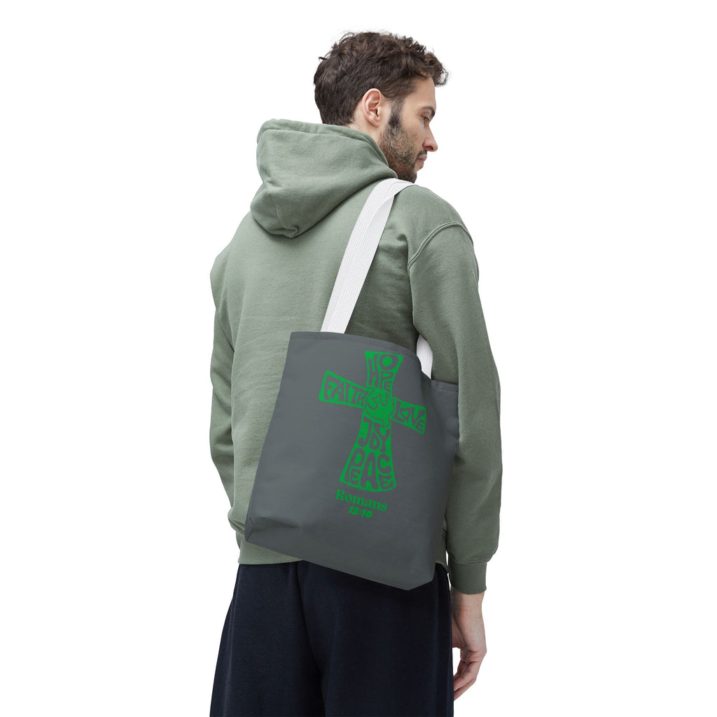 Faith-Inspired Tote Bag, Motivational Cross Design, Spiritual Gift, Everyday Use, Eco-Friendly Fashion, Religious Accessories