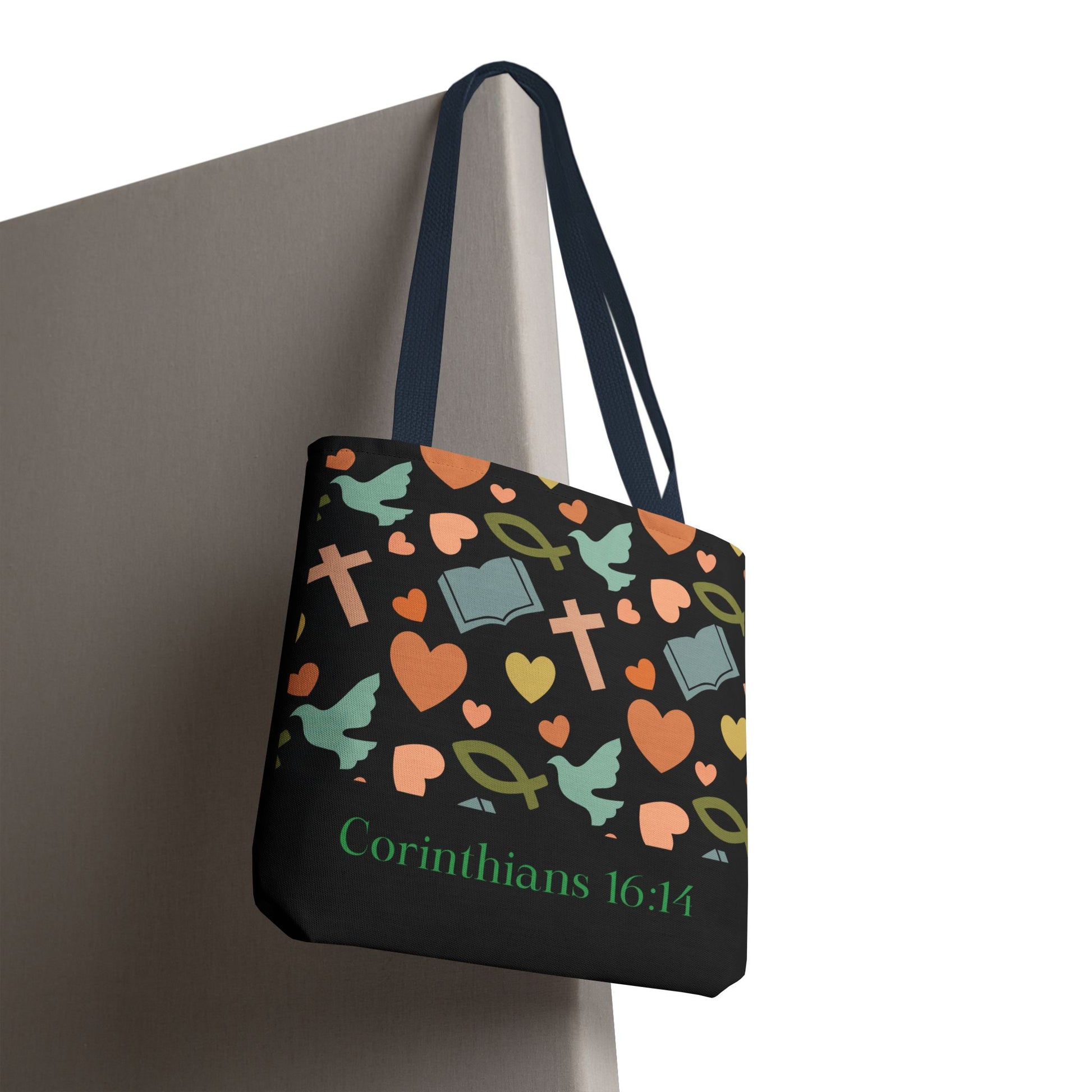 Christian Tote Bag with Inspirational Design, Perfect for Church, Gift for Believers, Faith-based Accessory, Everyday Use, Bible Verse Tote