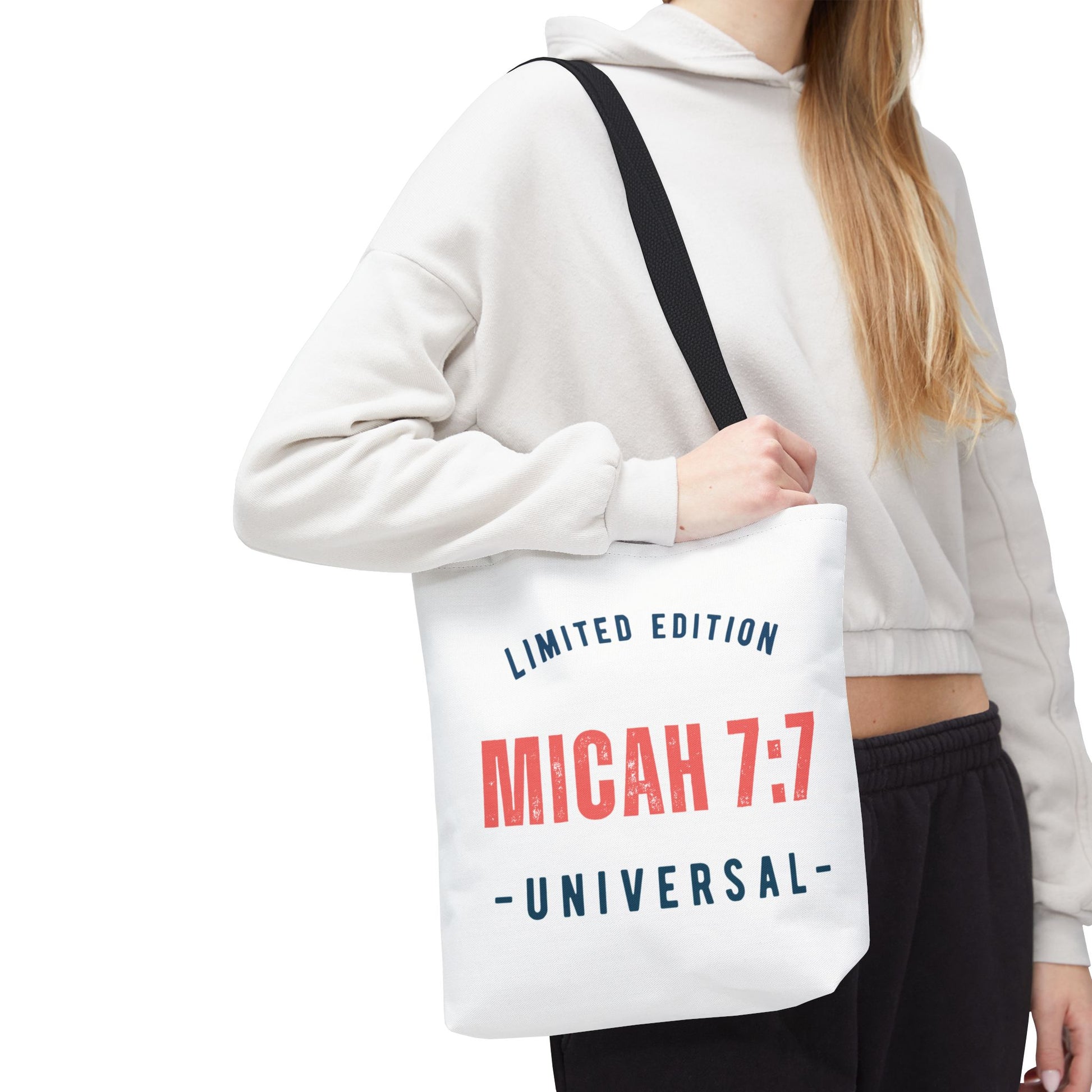 Limited Edition Inspirational Tote Bag - Micah 7:1, Motivational Carryall, Christian Gift, Everyday Tote, Reusable Shopping Bag