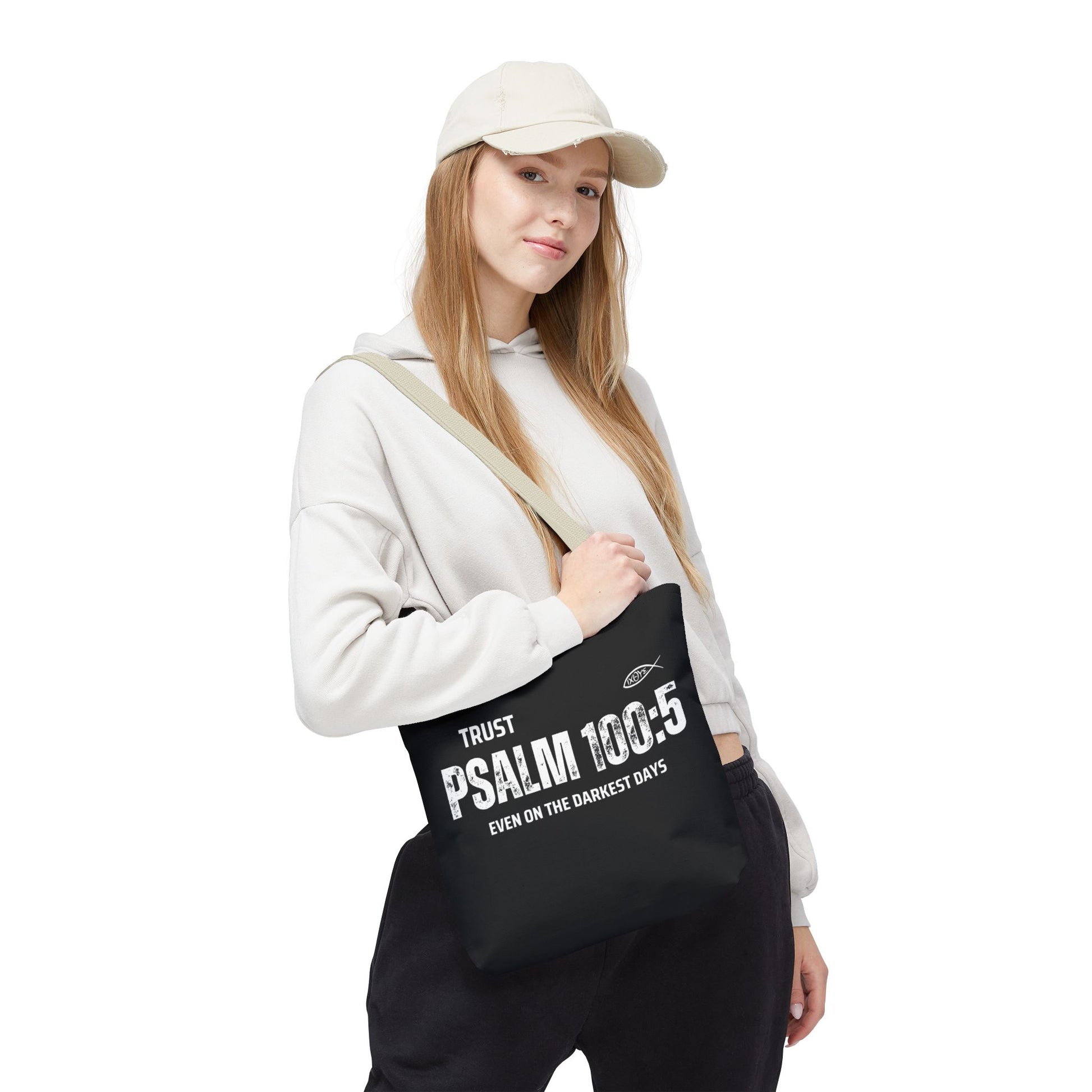 Trust Psalm 100:5 Inspirational Tote Bag, Motivational Shopping Bag, Faith-Based Gift, Christian Bag, Everyday Use Tote
