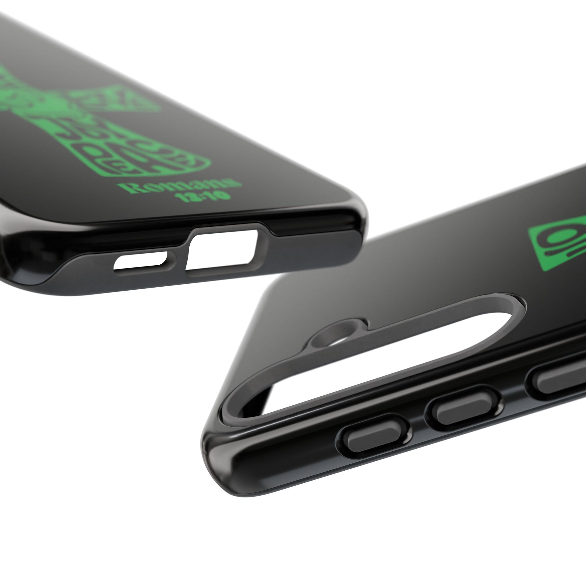⭐ Green Cross Design Phone Case – Faith & Renewal