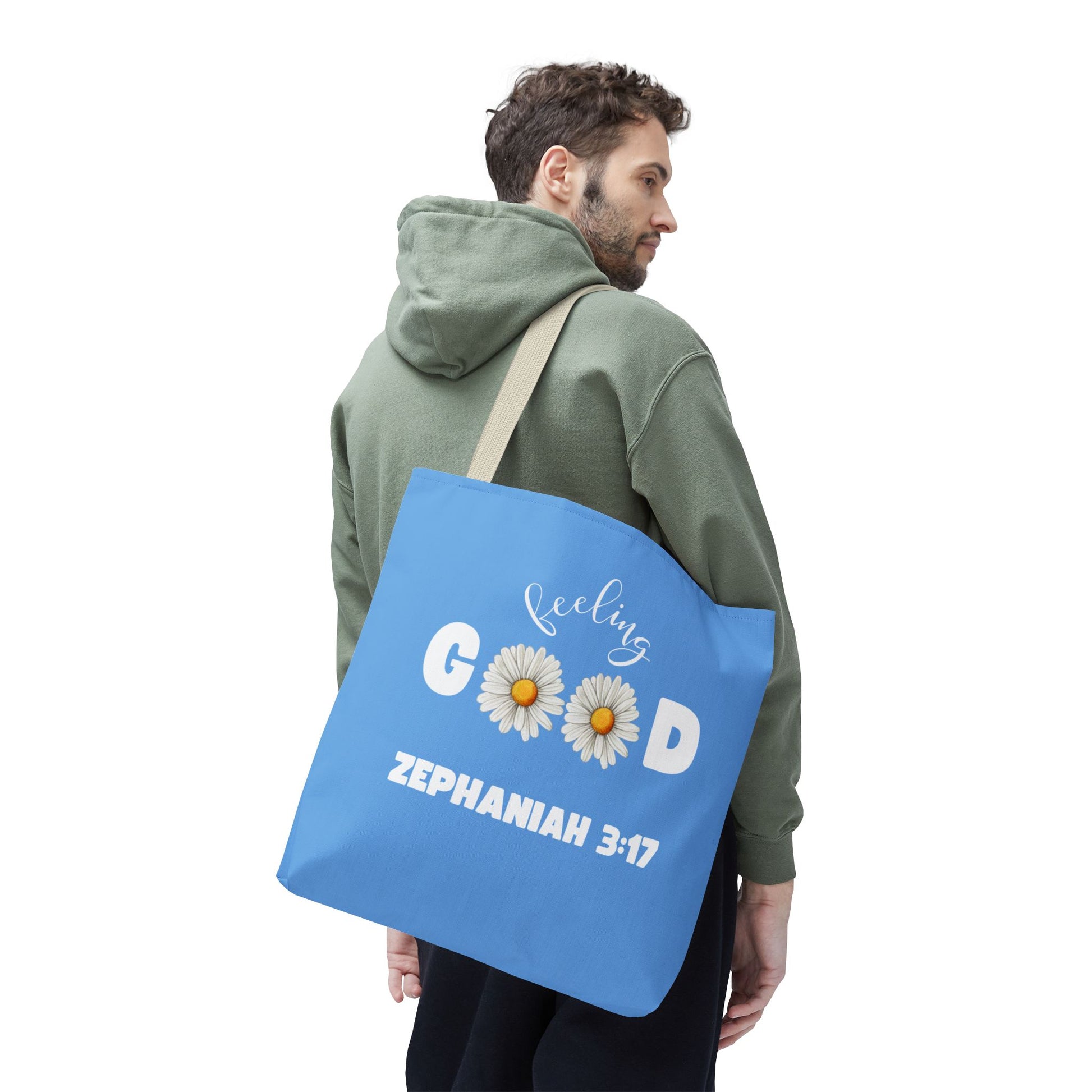 Inspirational Tote Bag - Feeling Good, Floral Design, Scripture Quote, Motivational Gift, Everyday Use, Church Events