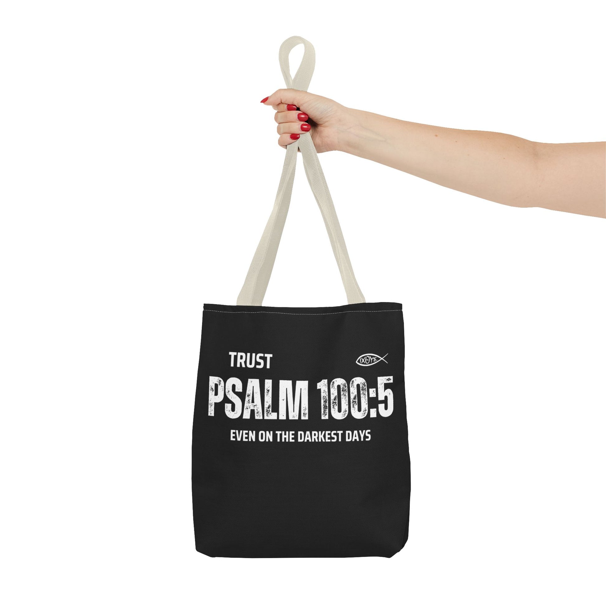 Trust Psalm 100:5 Inspirational Tote Bag, Motivational Shopping Bag, Faith-Based Gift, Christian Bag, Everyday Use Tote