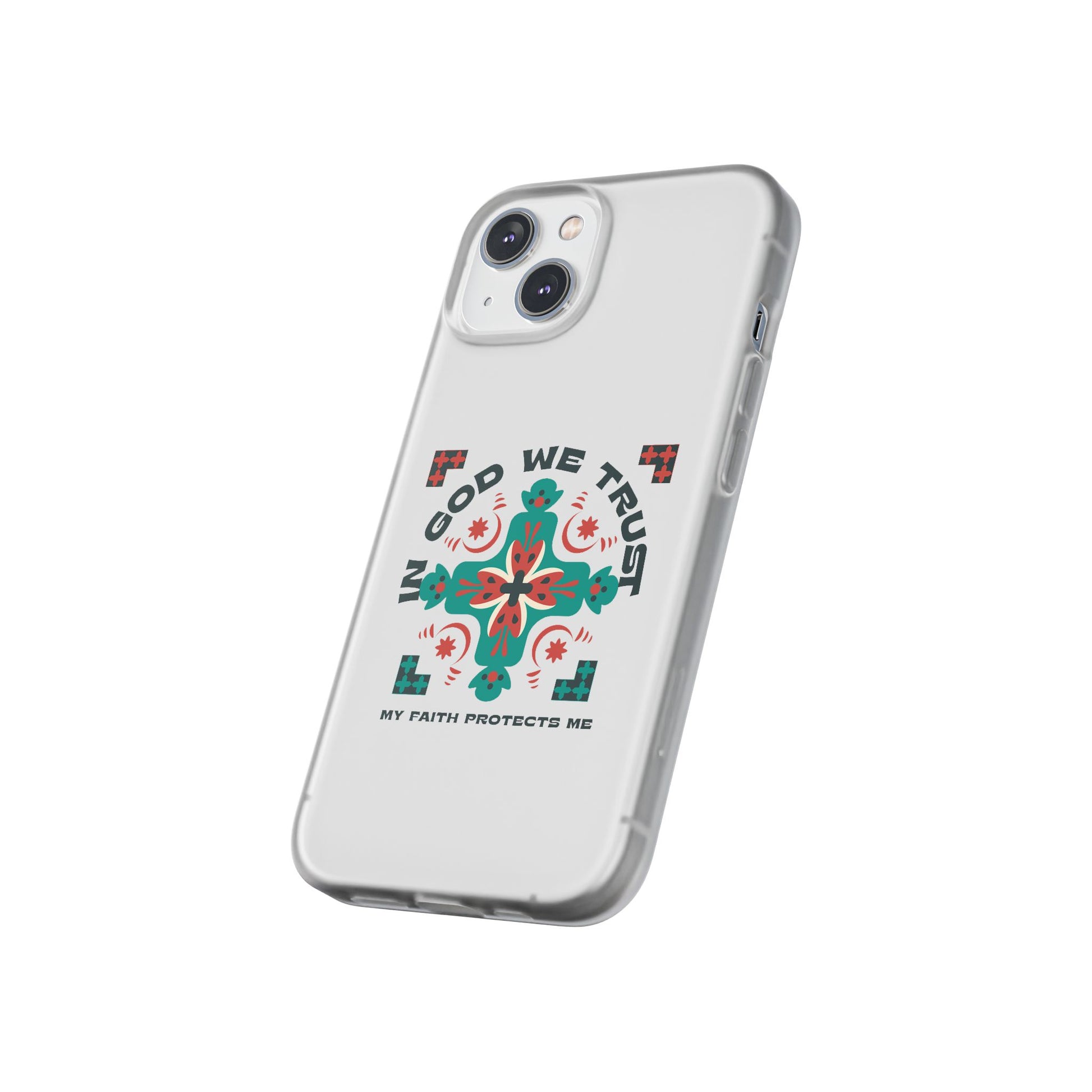 ⭐ In God We Trust Phone Case – Scripture Cross Design