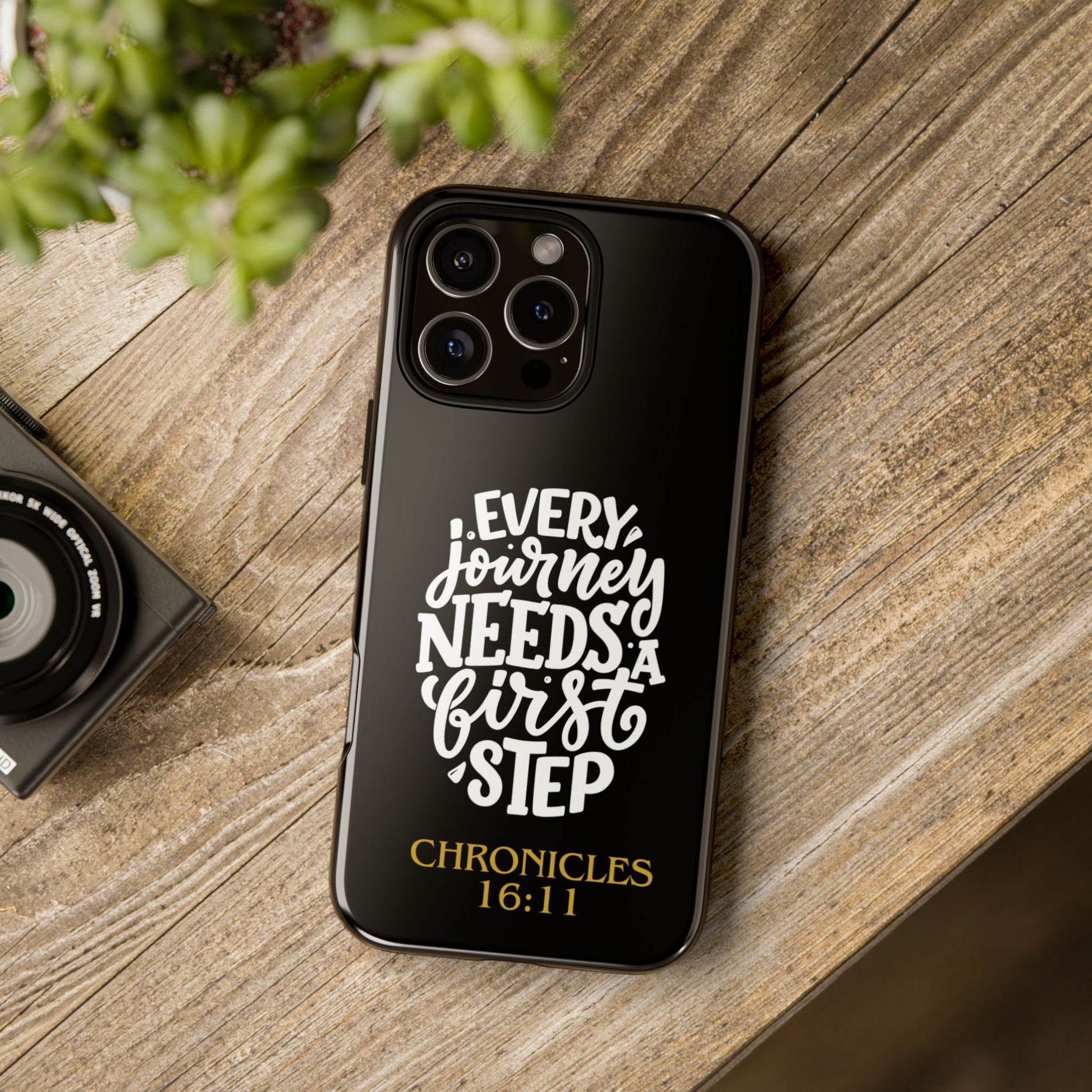 ⭐ Every Journey Needs a First Step 1 Chronicles 16:11 Phone Case