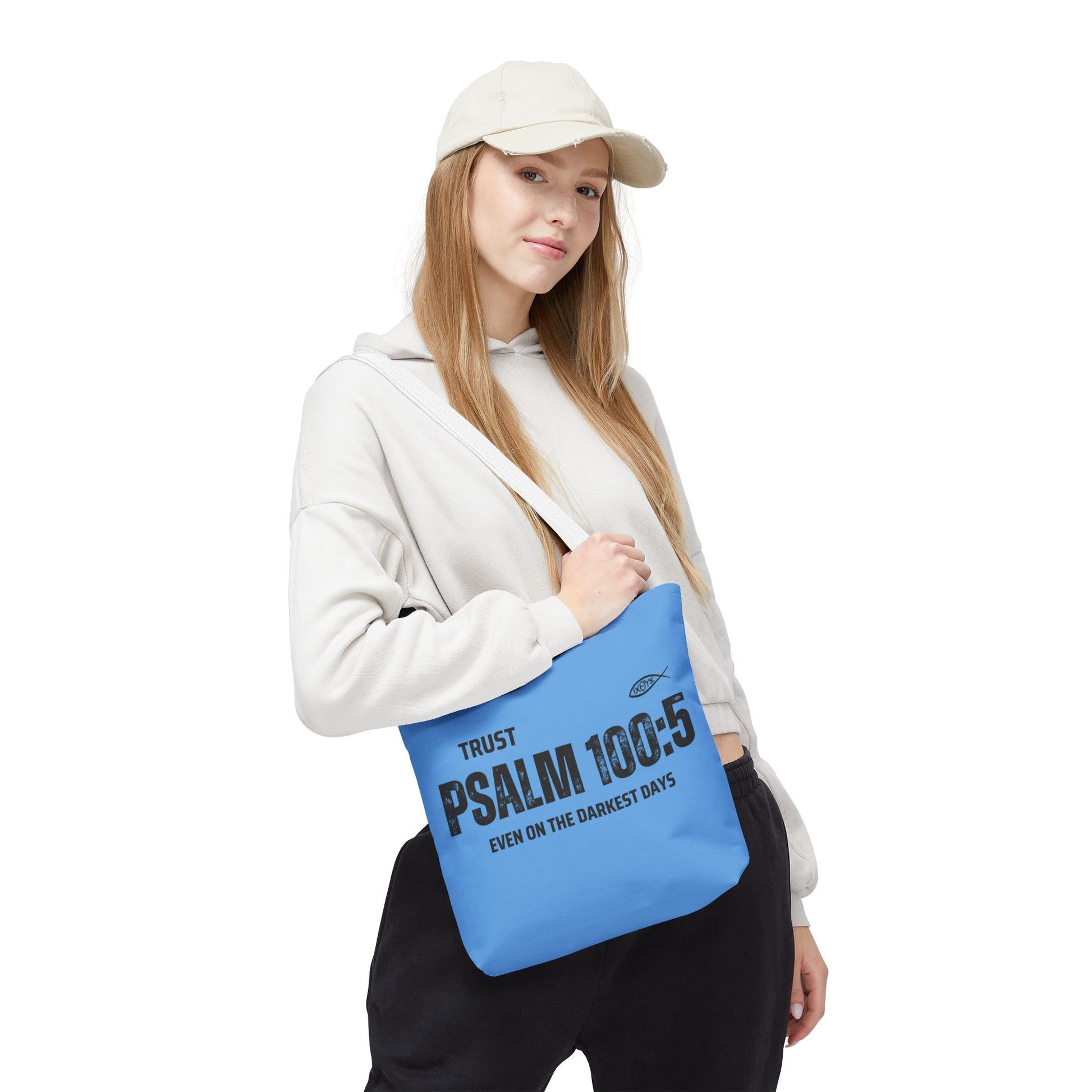 Inspirational Tote Bag - Trust Psalm 100:5, Faithful Christian Gift, Encouragement Accessory, Sustainable Shopping Bag, Inspirational [...]