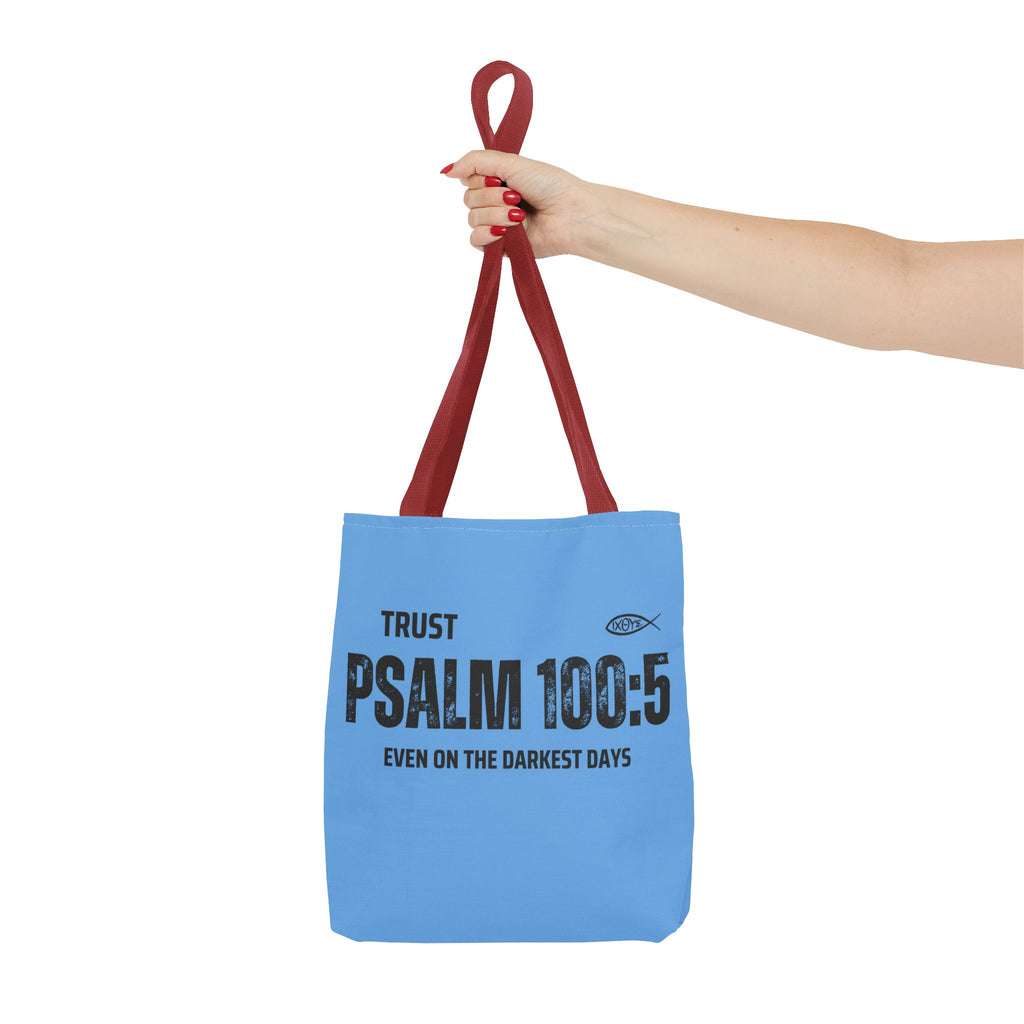 Inspirational Tote Bag - Trust Psalm 100:5, Faithful Christian Gift, Encouragement Accessory, Sustainable Shopping Bag, Inspirational [...]