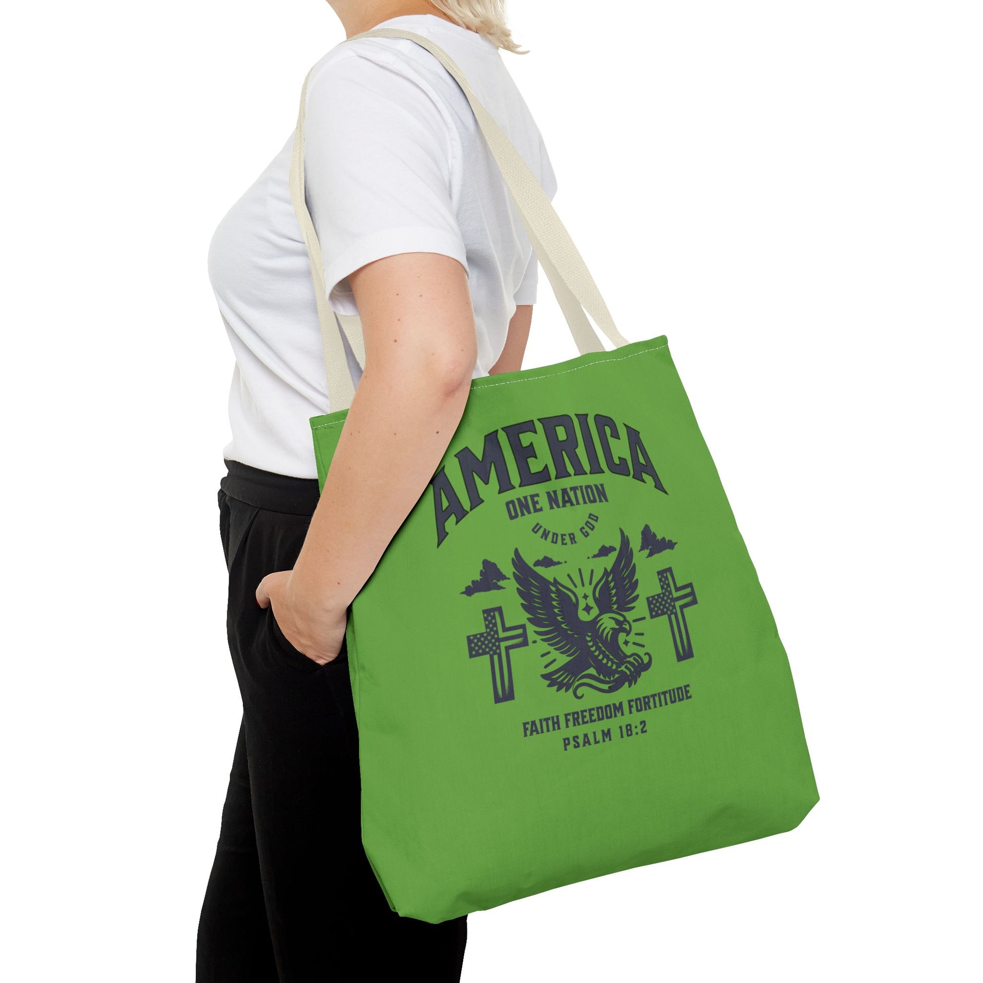 ⭐ America Faith Tote Bag – Bold Patriotic & Faith Statement