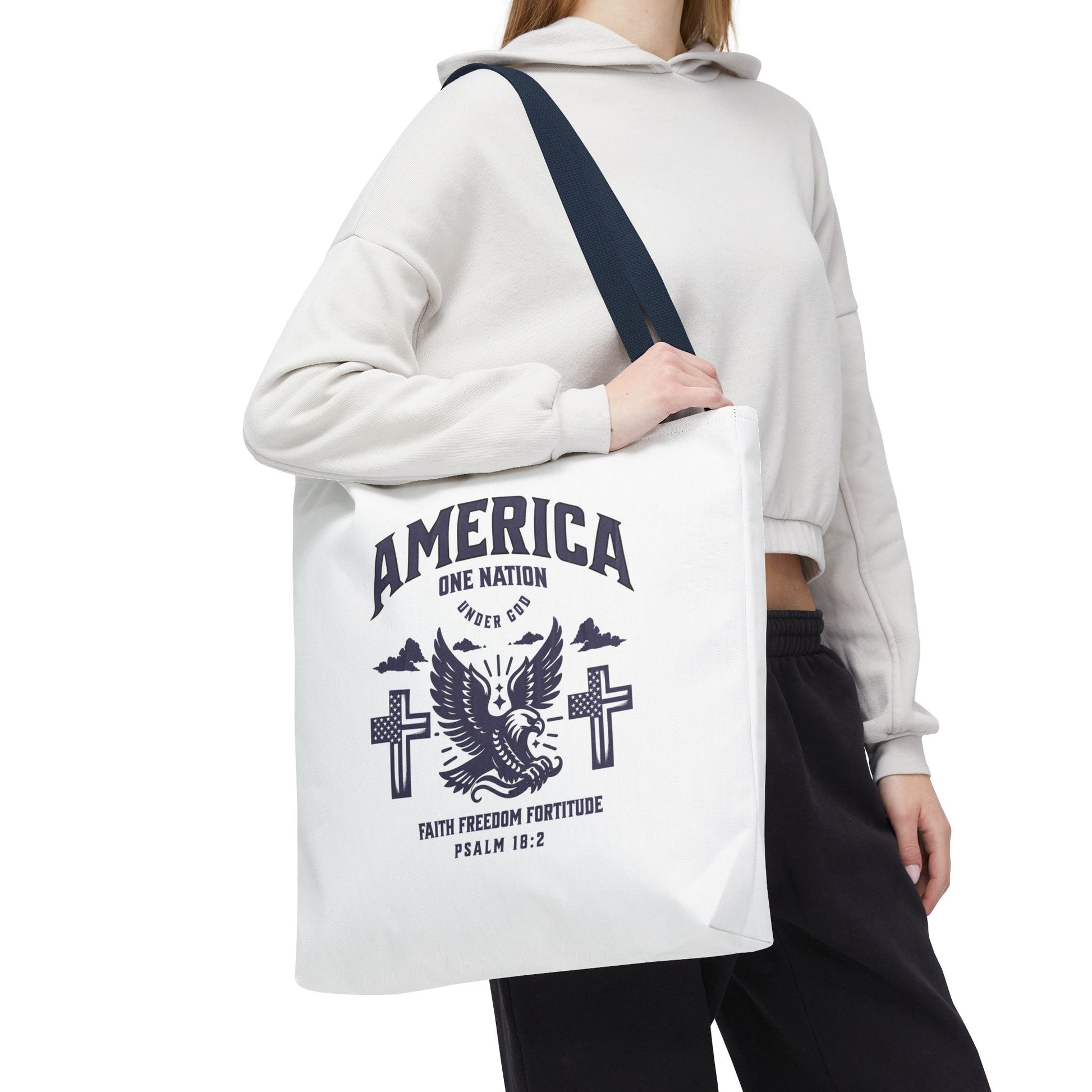 ⭐ America Faith Tote Bag – Bold Patriotic & Faith Statement
