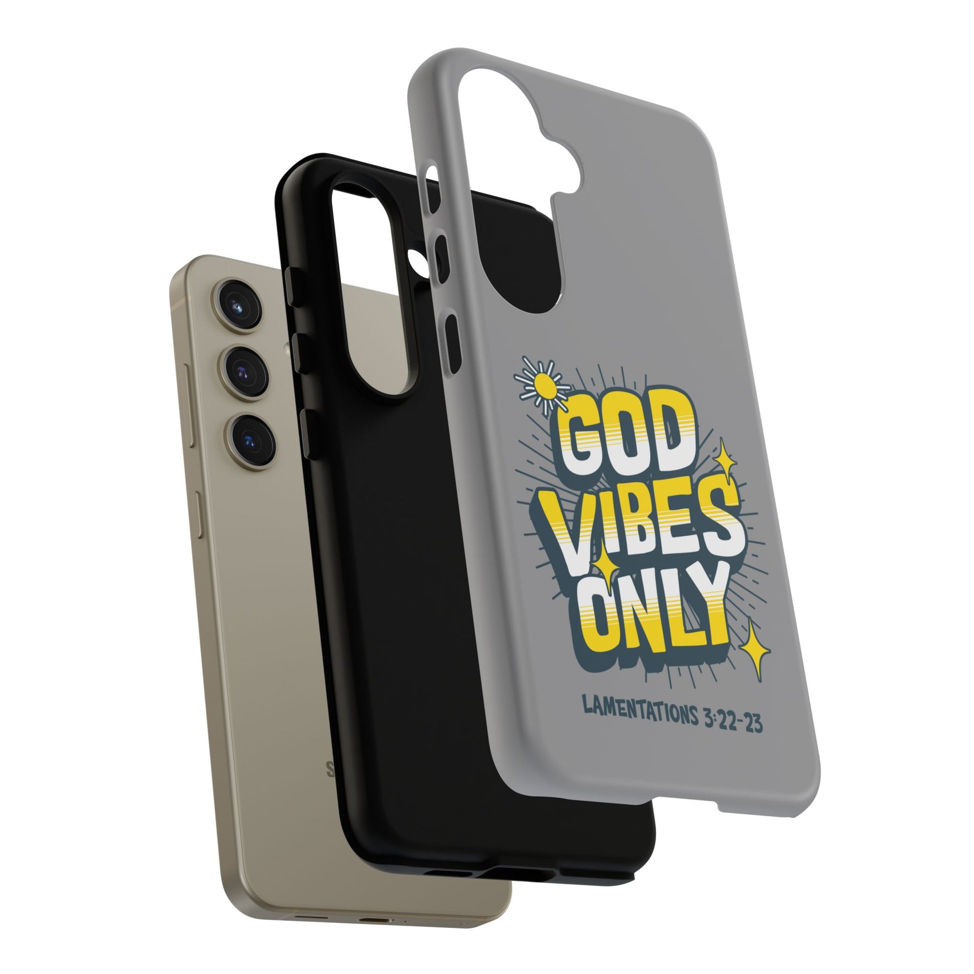 God Vibes Only Phone Case - Inspirational Tough Case, Positive Message Cover, Gift for Faith, Spirituality, Encouragement