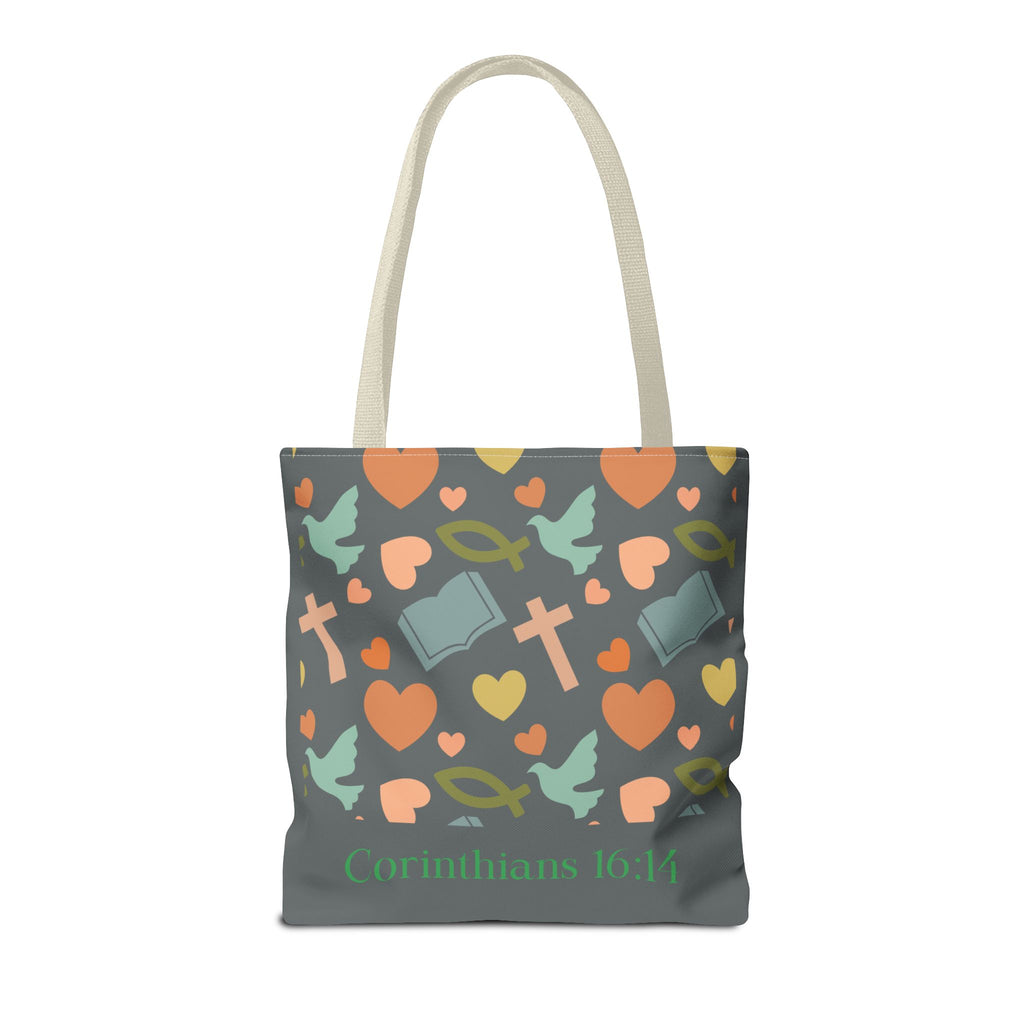 Inspirational Tote Bag - Faith, Love, Hope, Gift for Her, Spiritual Accessories, Bible Verse Tote