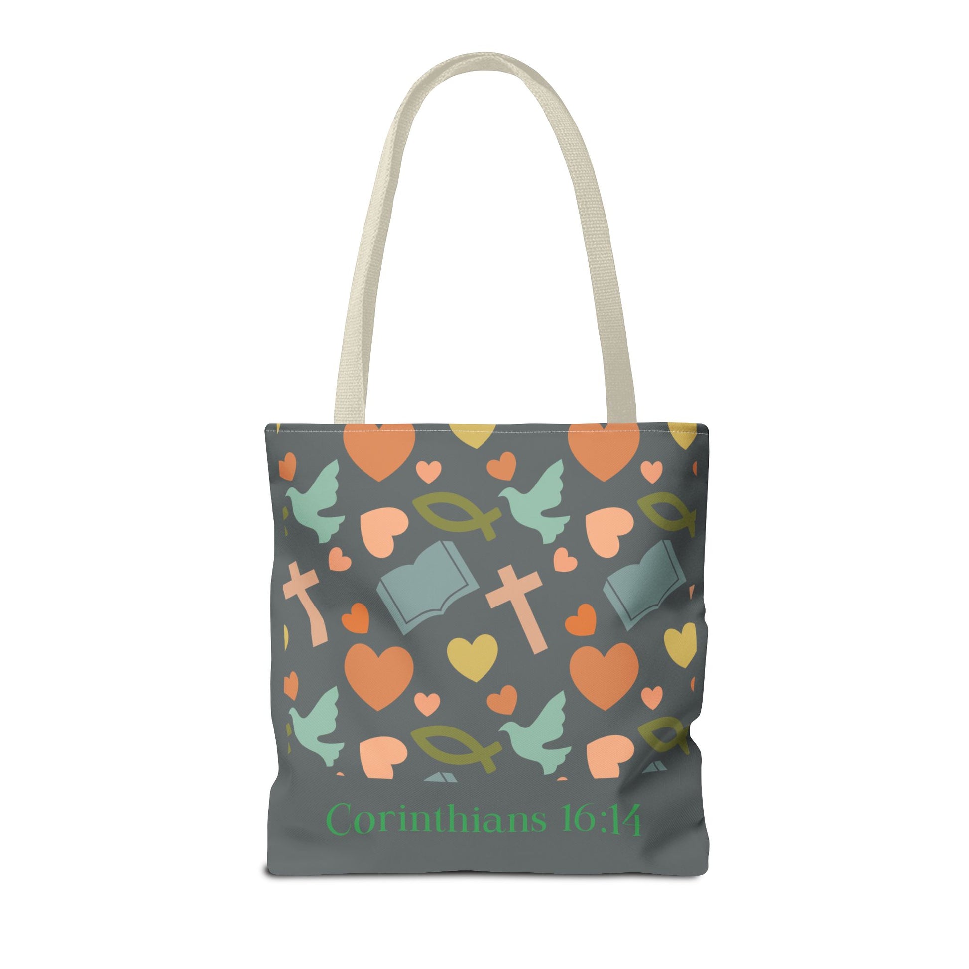 Inspirational Tote Bag - Faith, Love, Hope, Gift for Her, Spiritual Accessories, Bible Verse Tote
