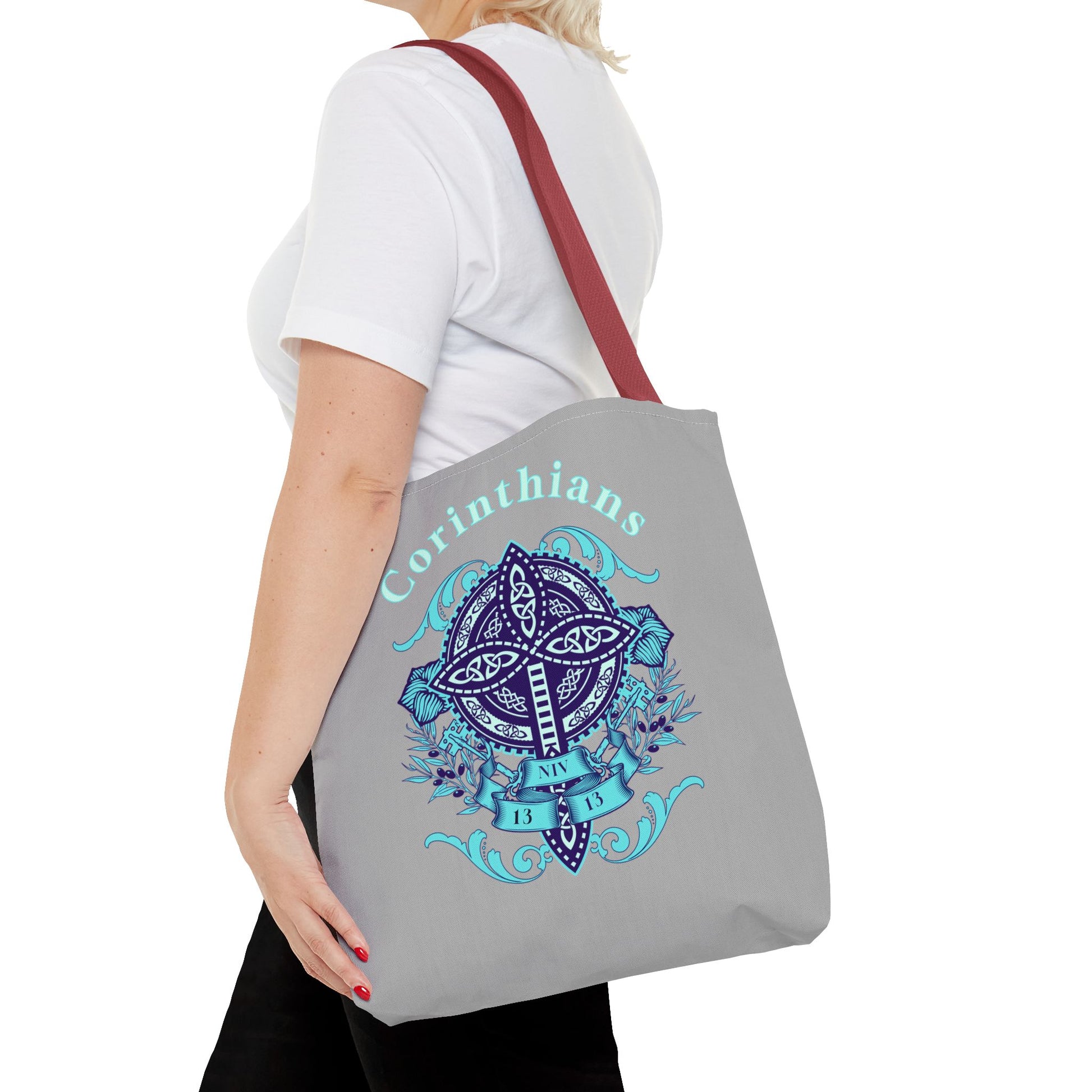 ⭐ Corinthians Cross Tote Bag – Celtic Faith-Inspired Carryall