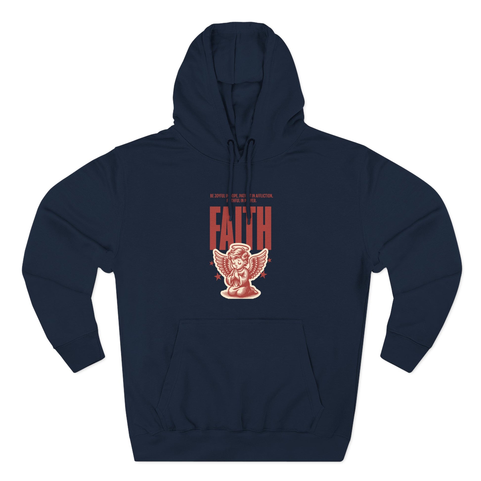 Faith-Inspired Three-Panel Fleece Hoodie, Cozy Spiritual Apparel, Perfect Gift for Friends, Casualwear for Everyday