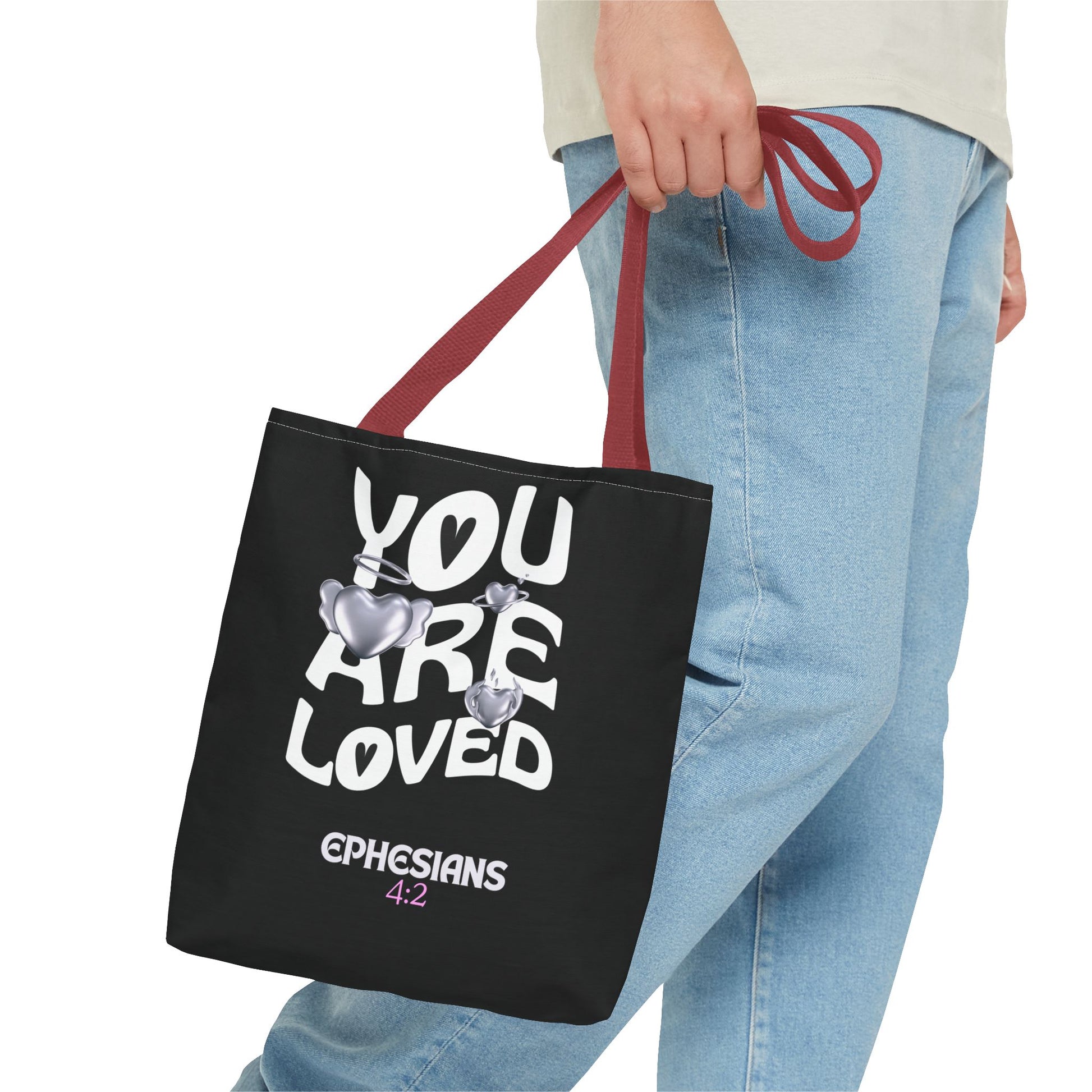 ⭐ "You Are Loved" Tote Bag – Ephesians 4:2