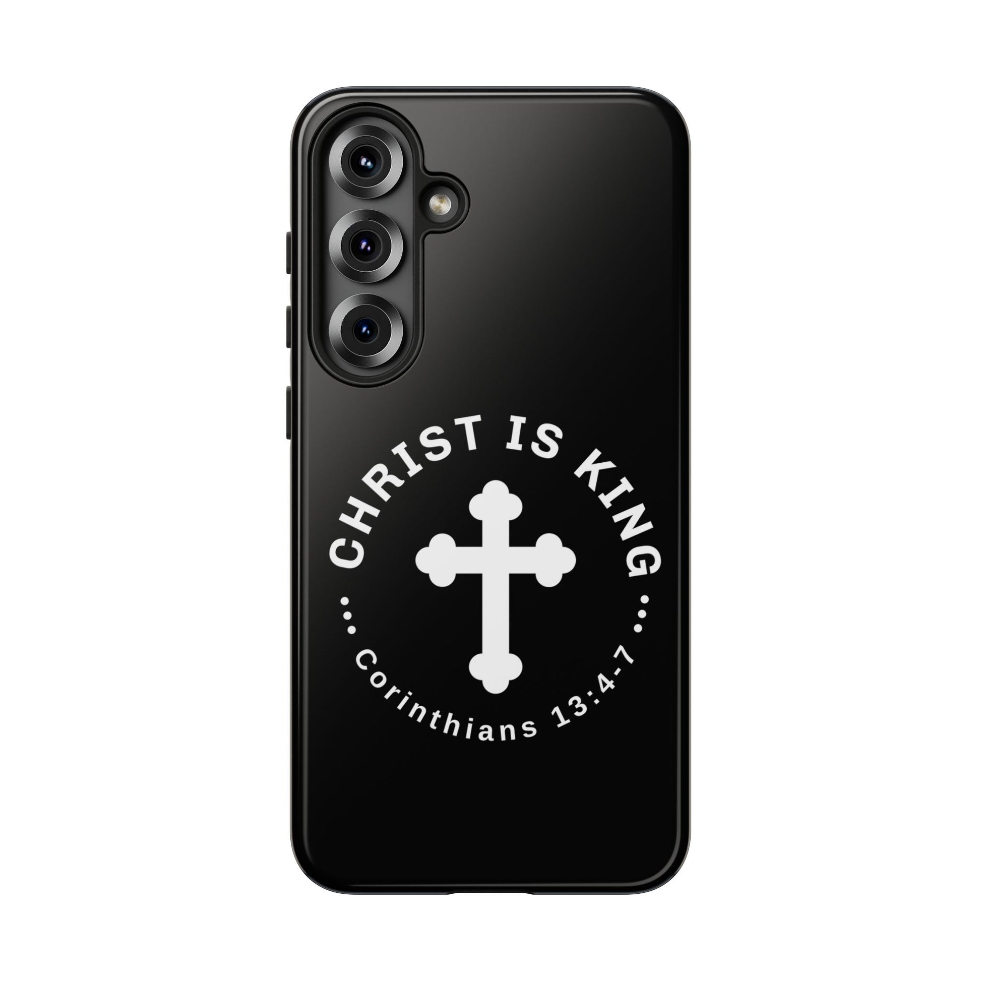 ⭐ Christ is King Phone Case – Tough Cases, Christian Gift, Bible Verse Merchandise, Cross Design, Faith Accessories