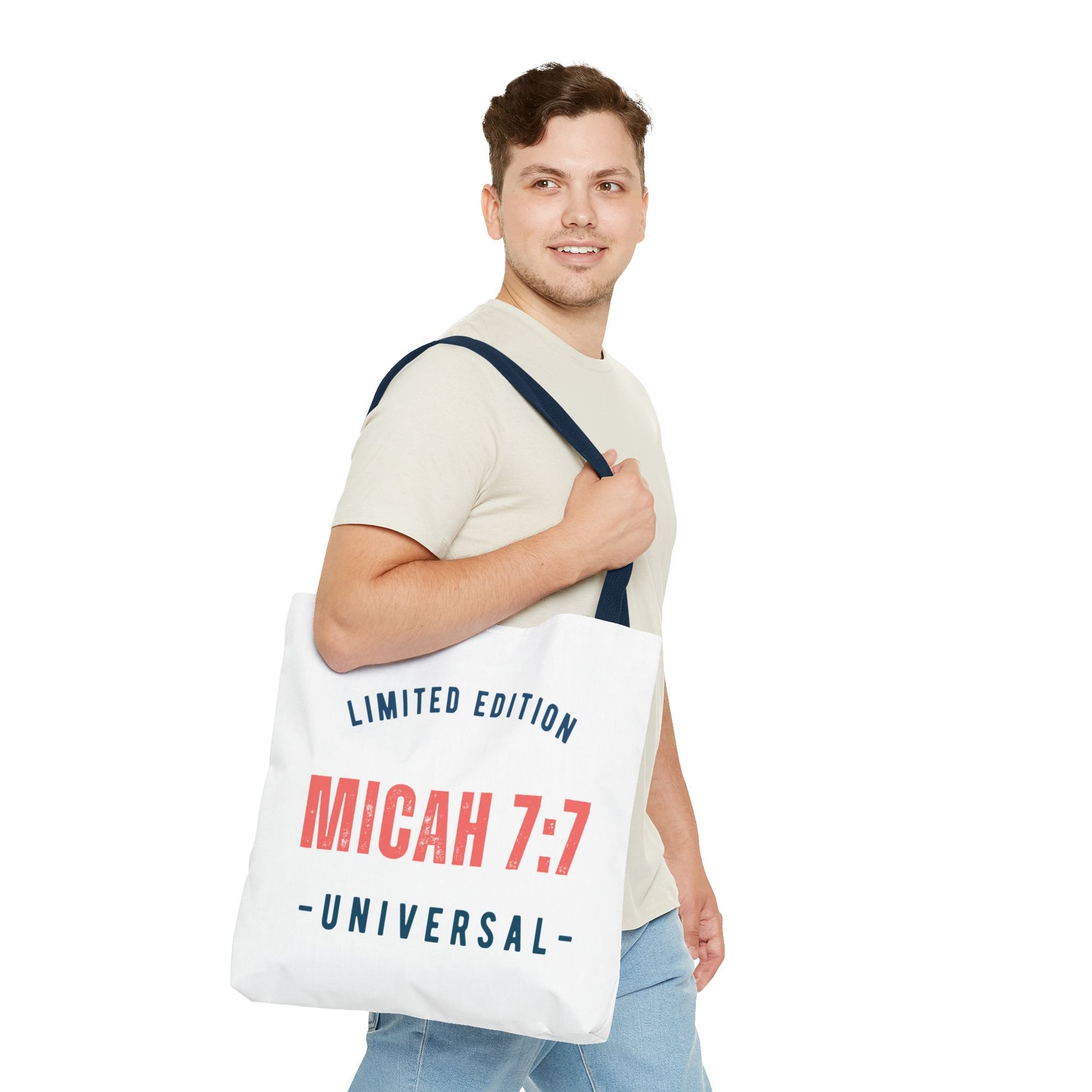 Limited Edition Inspirational Tote Bag - Micah 7:1, Motivational Carryall, Christian Gift, Everyday Tote, Reusable Shopping Bag