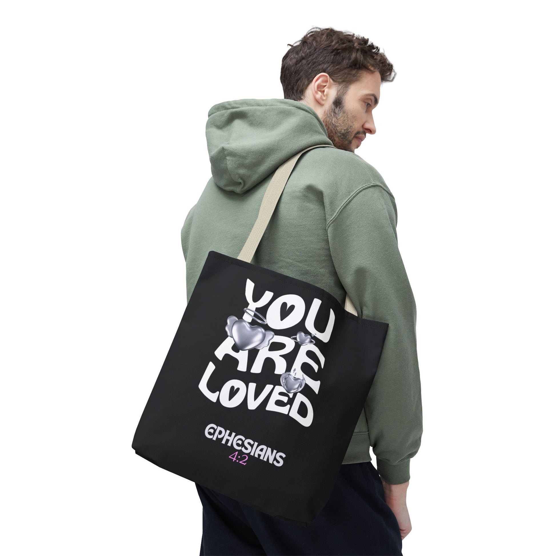 ⭐ "You Are Loved" Tote Bag – Ephesians 4:2