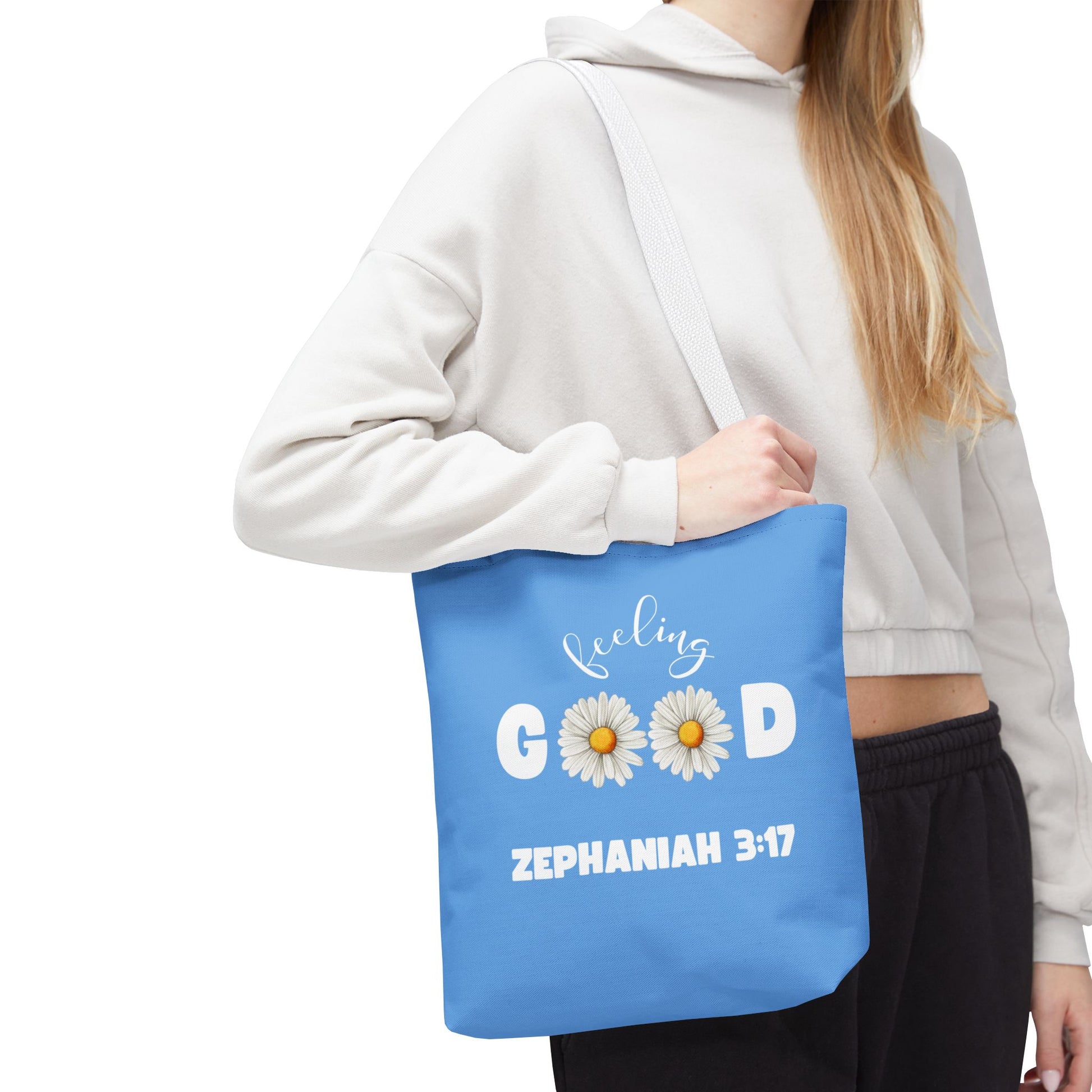 Inspirational Tote Bag - Feeling Good, Floral Design, Scripture Quote, Motivational Gift, Everyday Use, Church Events