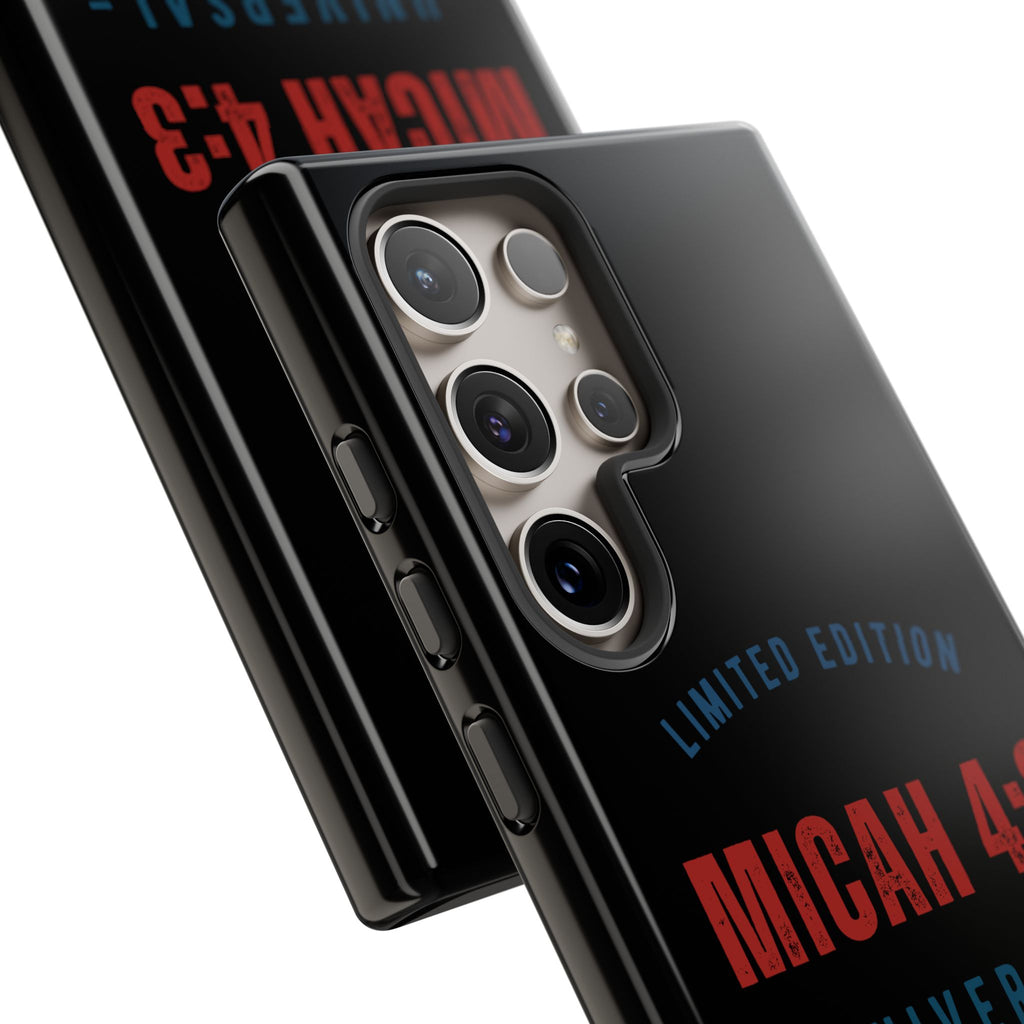 ⭐ Limited Edition Tough Phone Case, Inspirational Phone Cover, Micah 4:3 Design, Christian Gifts, Unique Cell Phone Accessory