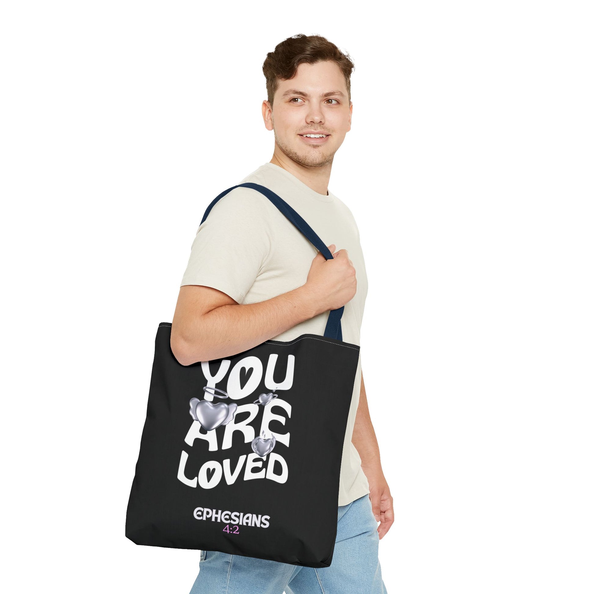 ⭐ "You Are Loved" Tote Bag – Ephesians 4:2